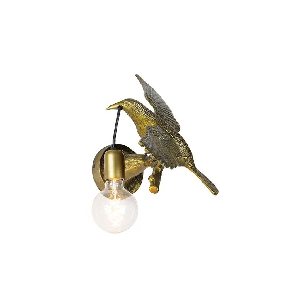 Qazqa Wandleuchte Fugl, dimmbar, Vogel-Design, dimmbar, ohne Leuchtmittel.