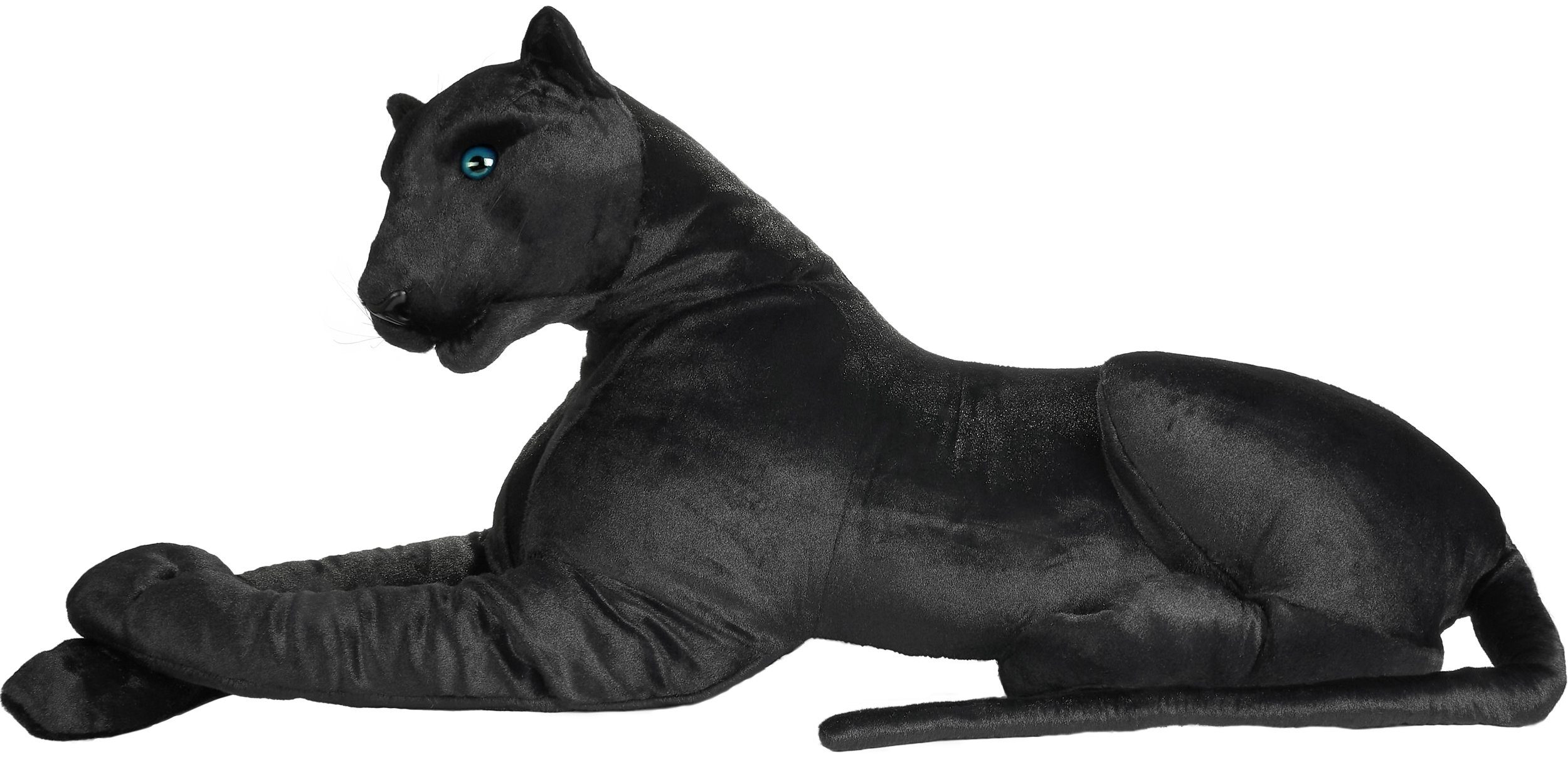BRUBAKER Kuscheltier Panther 110 cm liegend (1-St., Raubkatze Schwarz), Stofftier Plüschtier