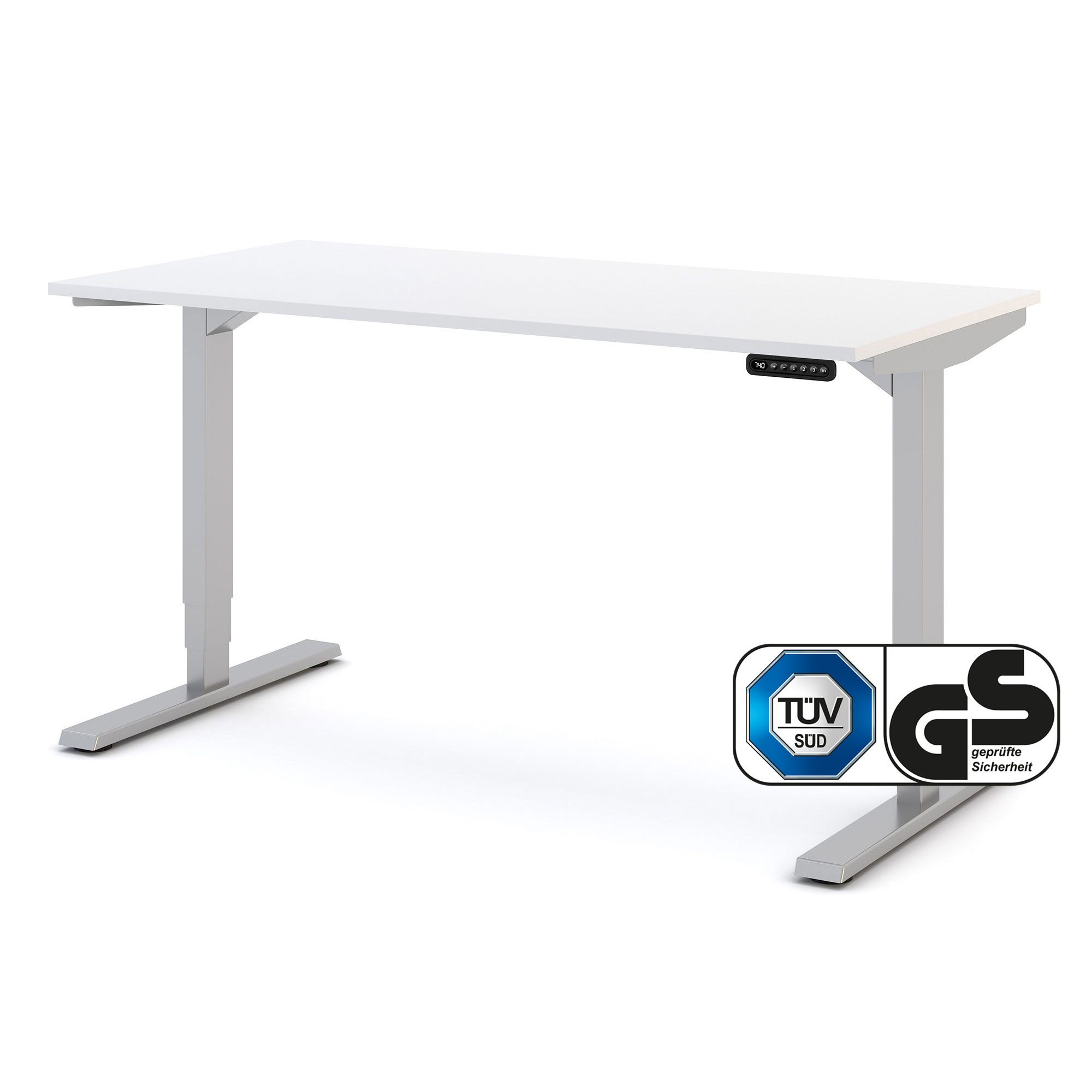 ASSMANN Büromöbel Schreibtisch Y-LINE, 140x70cm Weißaluminium günstig online kaufen