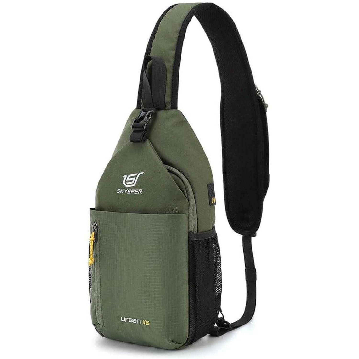 LuxusKollektion Schultertasche Schultertasche Crossbody Wasserfest Wandern Urbanx6-armeegrün02