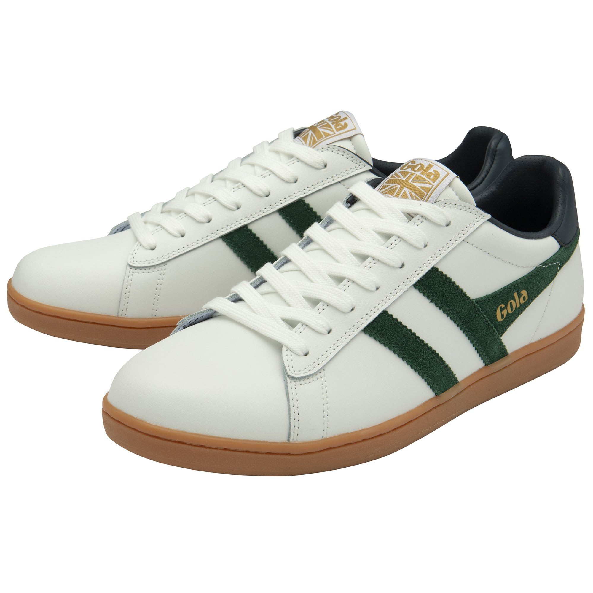 Gola Equipe II Leder 2024 weiss/grün/navyblau Herren Sneaker