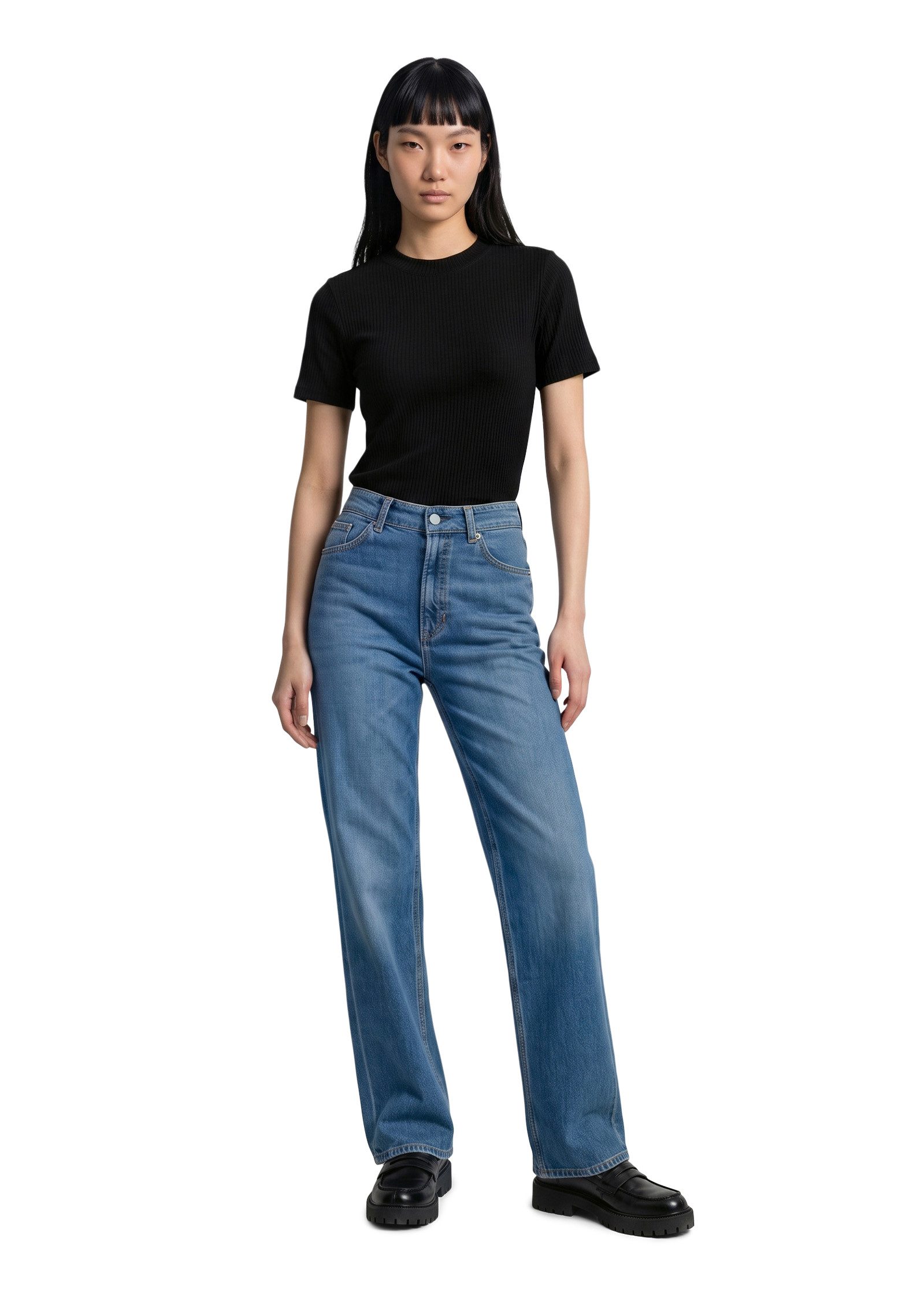 Marc O'Polo DENIM T-Shirt aus elastischem Bio-Baumwolle-Mix – Bild 5 von 5