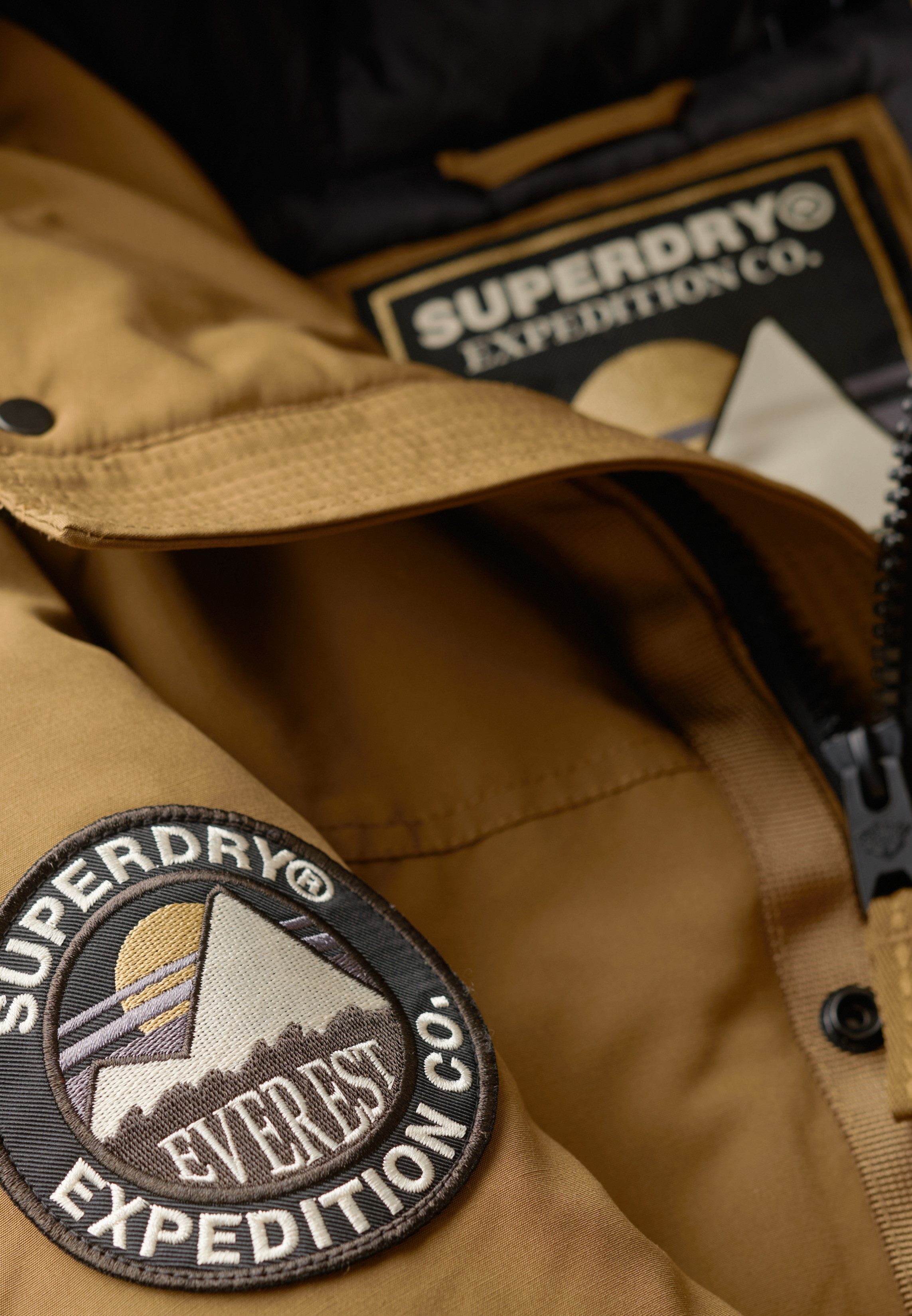 Superdry Parka EVEREST FAUX FUR PARKA JACKET Kunstfaser, loose fit