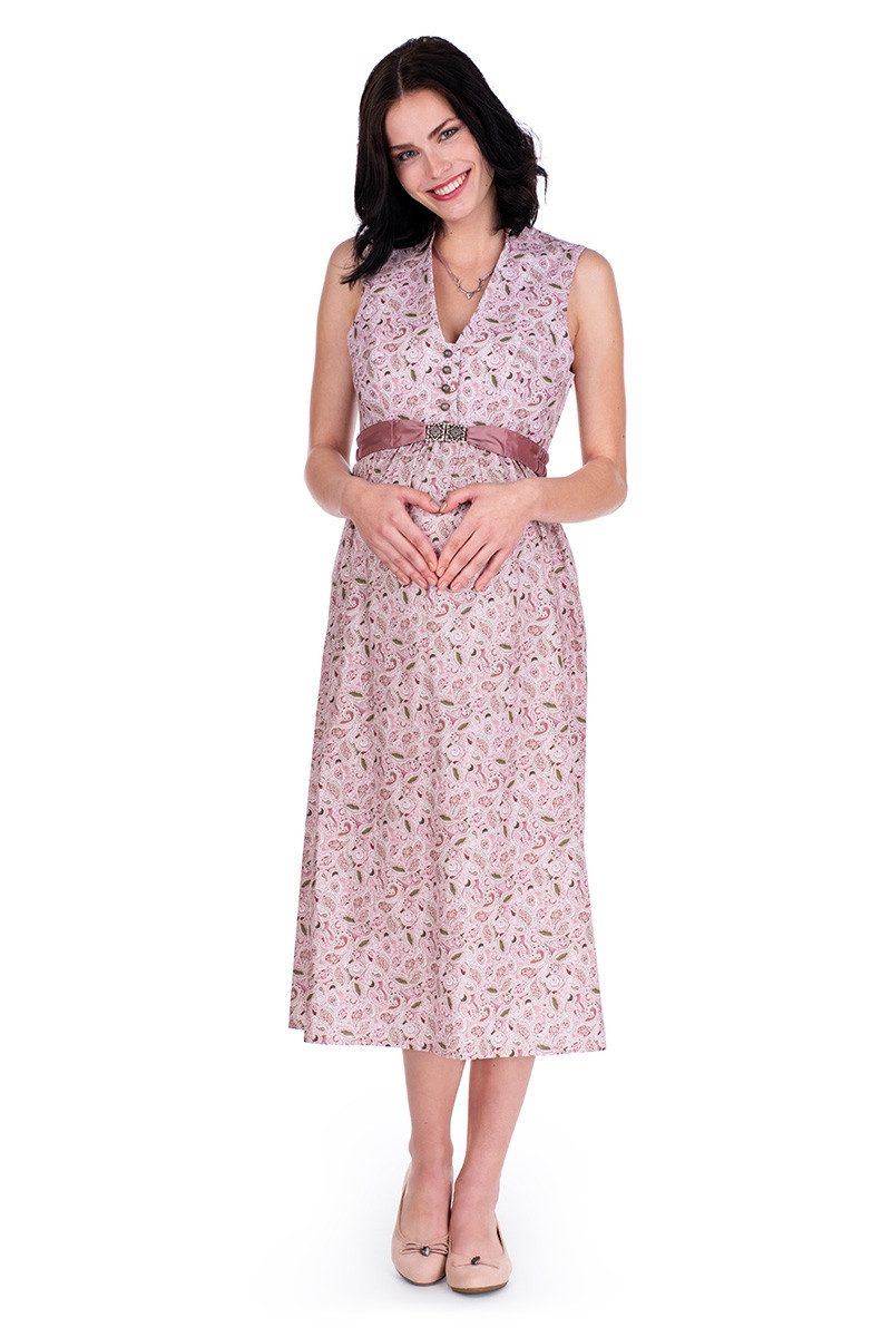 Berwin & Wolff Dirndl Umstandsdirndl 2tlg. - PASQUINA - rosa gemustert