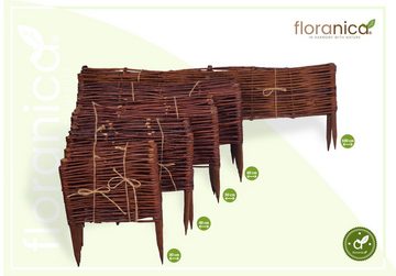 Floranica Beetbegrenzung, aus Weide Beeteinfassung Rasenkante Steckzaun 5 Stück 10cm x 30cm