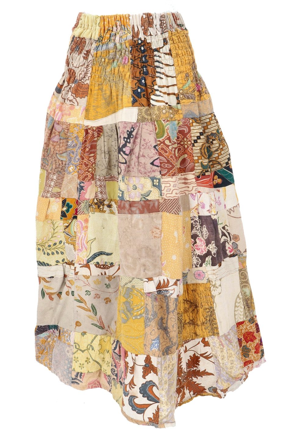 Guru-Shop Minirock Weit schwingender upcycling Patchwork,.. alternative Bekleidung
