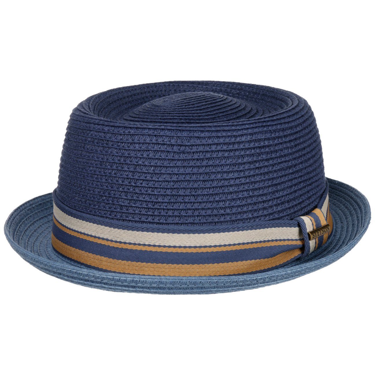 blau mit Sommerhut (1-St) Futter Sonnenhut Stetson