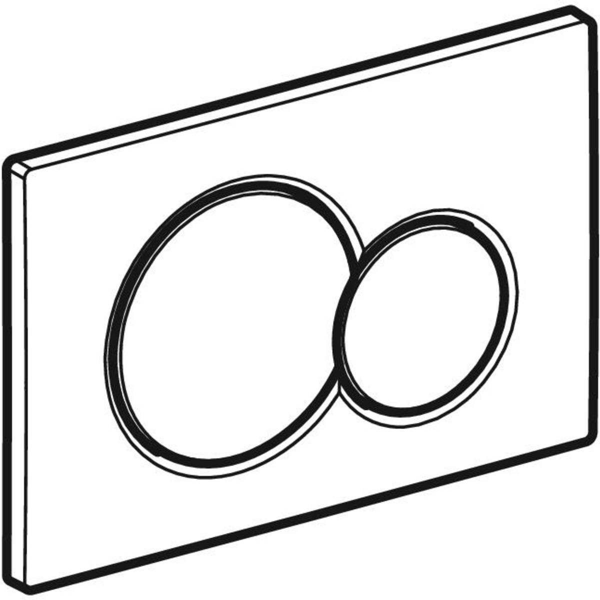 GEBERIT Betätigungsplatte 115.770.11.5, (1 tlg), Geberit Sigma01 Betätigungsplatte für 2-Mengen-Spülung, Round