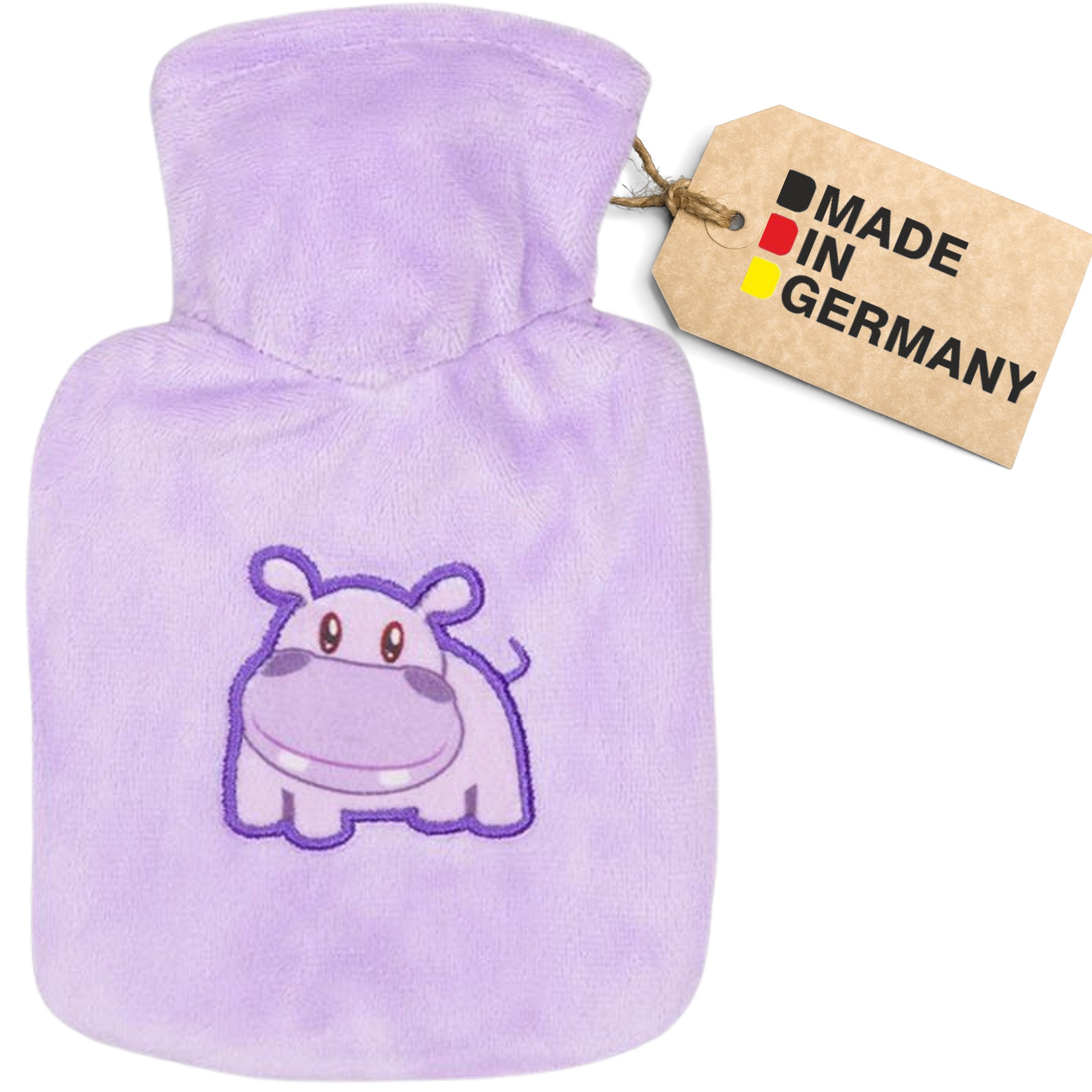 Hugo Frosch Wärmflasche - Mini-Kinder Wärmflasche 0,2 l mit Veloursbezug, Made in Germany