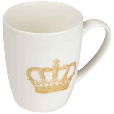 Livepac Office Tasse Kaffeetasse "Krone" / aus Porzellan / 300 ml