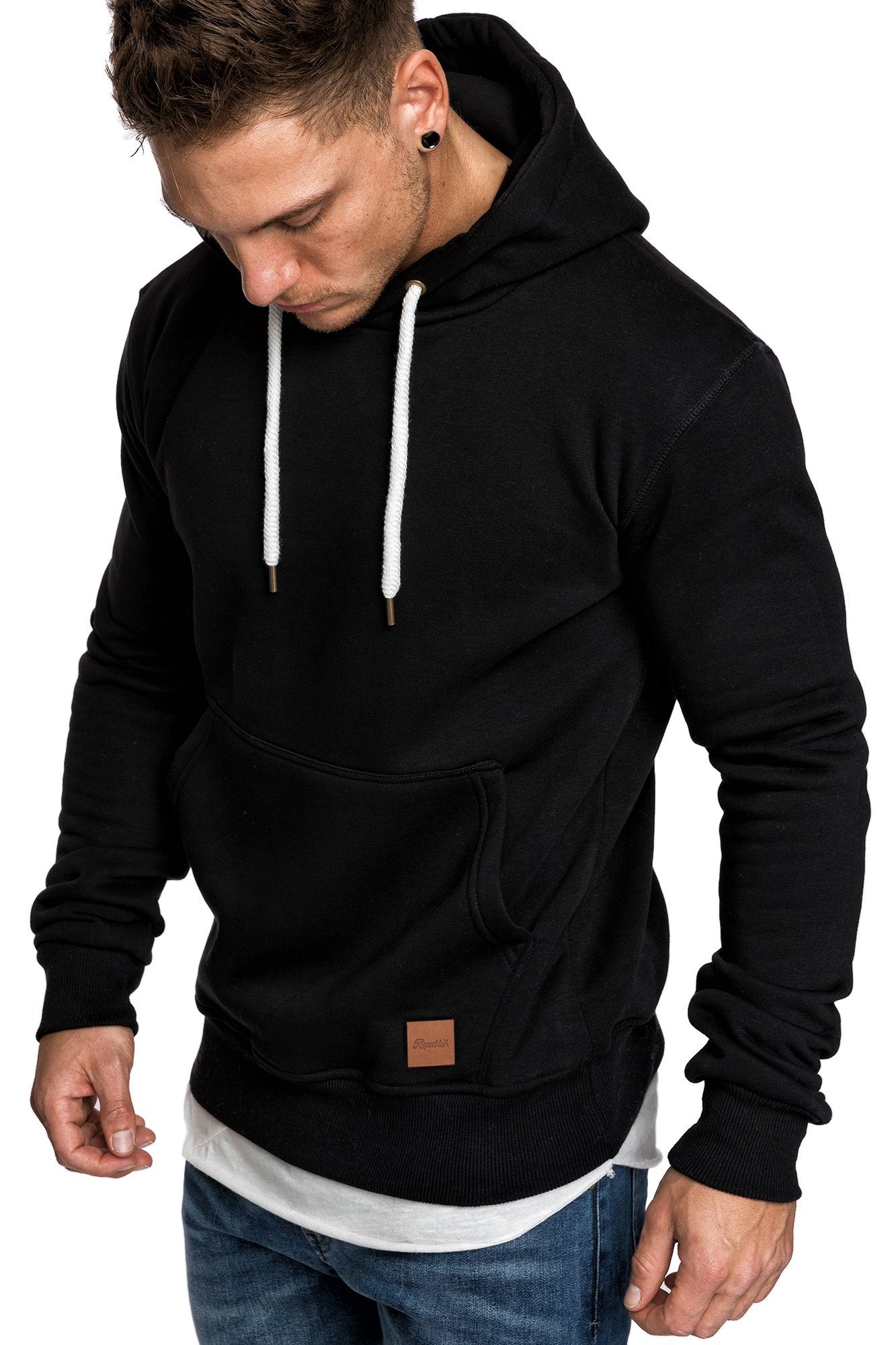 REPUBLIX Sweatshirt GRIFFIN Herren Basic Kapuzenpullover Hoodie