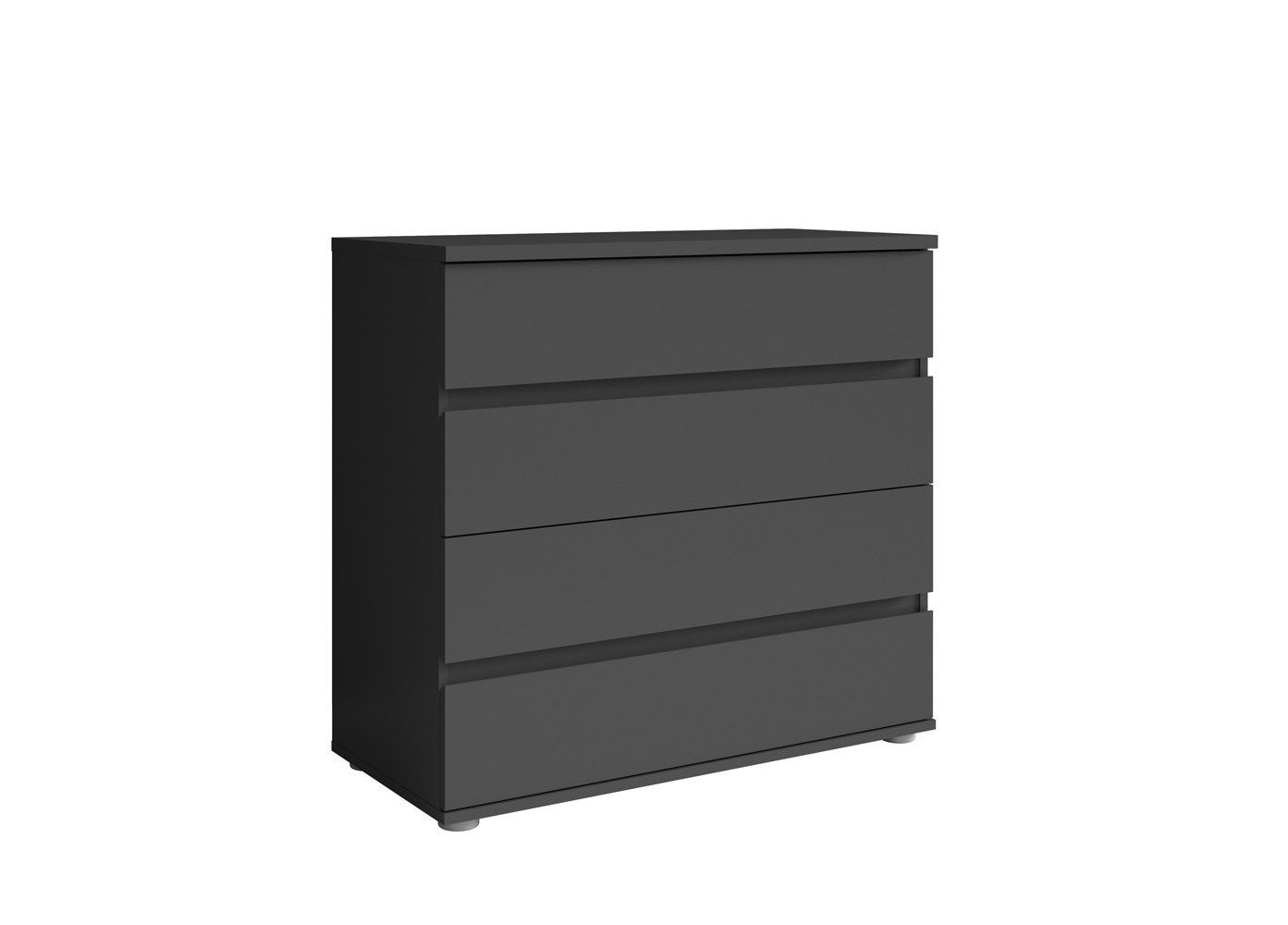 Masseno Kommode SILVA 91,2 cm Sideboard mit 4 Schubladen Grau
