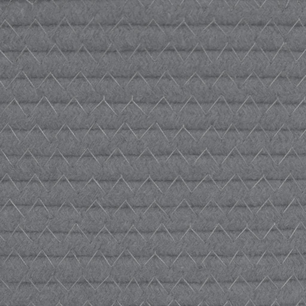 Aufbewahrungskorb vidaXL Aufbewahrungskorb Baumwolle Grau Weiß Ø38x46 und cm