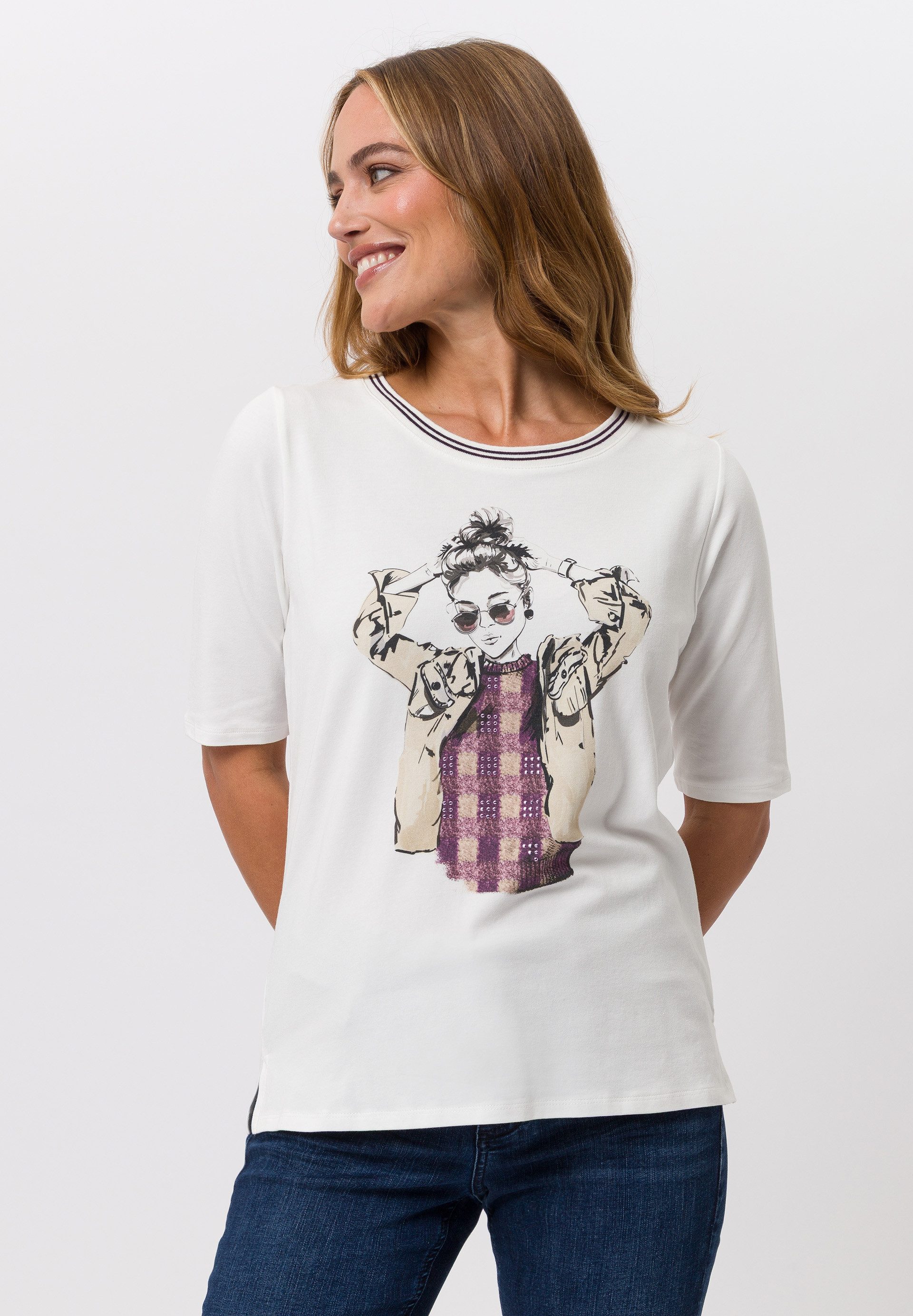TUZZI Kurzarmshirt mit Frontmotiv günstig online kaufen