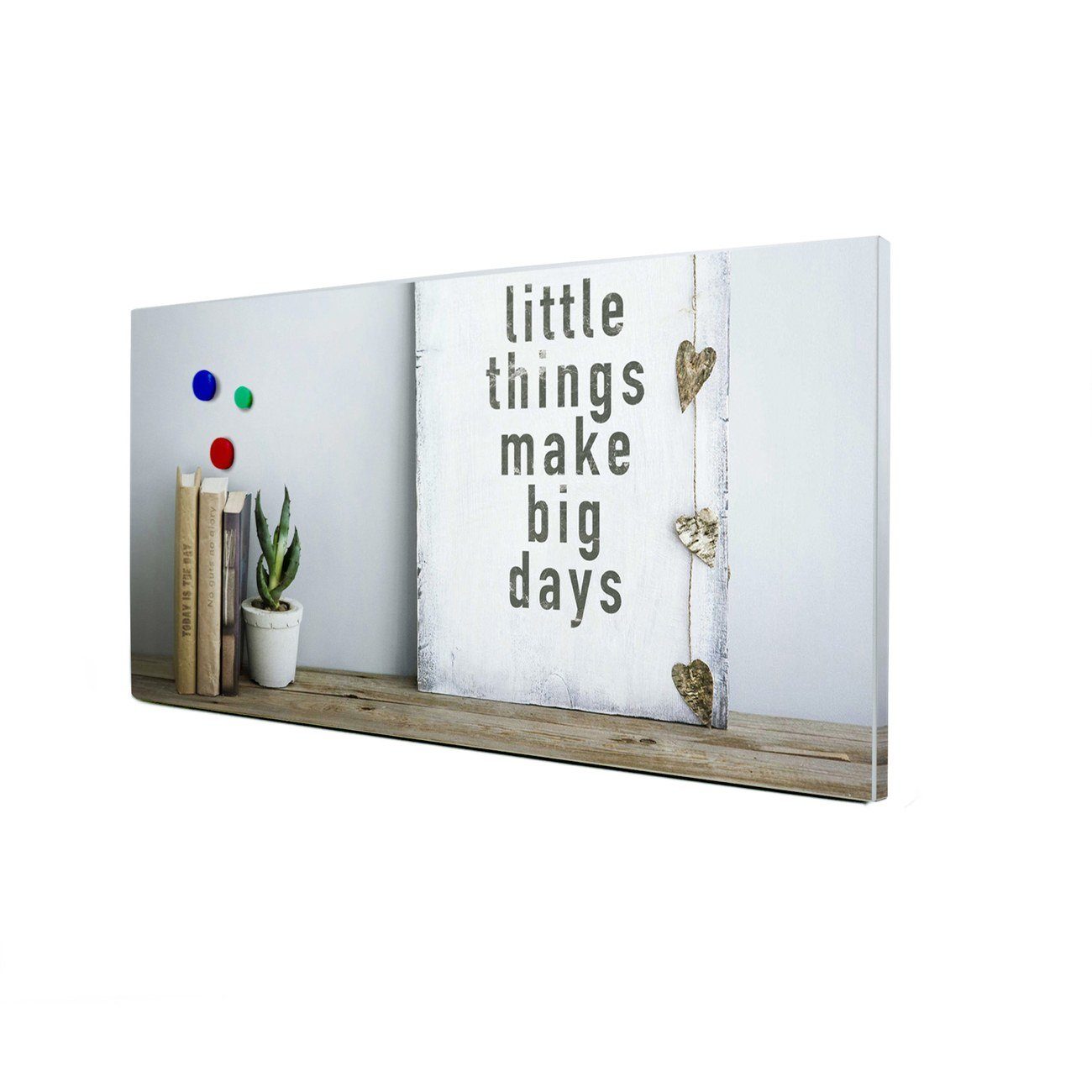 (inkl. Things, Wandtafel banjado silberfarben Stahl Little 4 Stahlmagnettafel) Magnete,