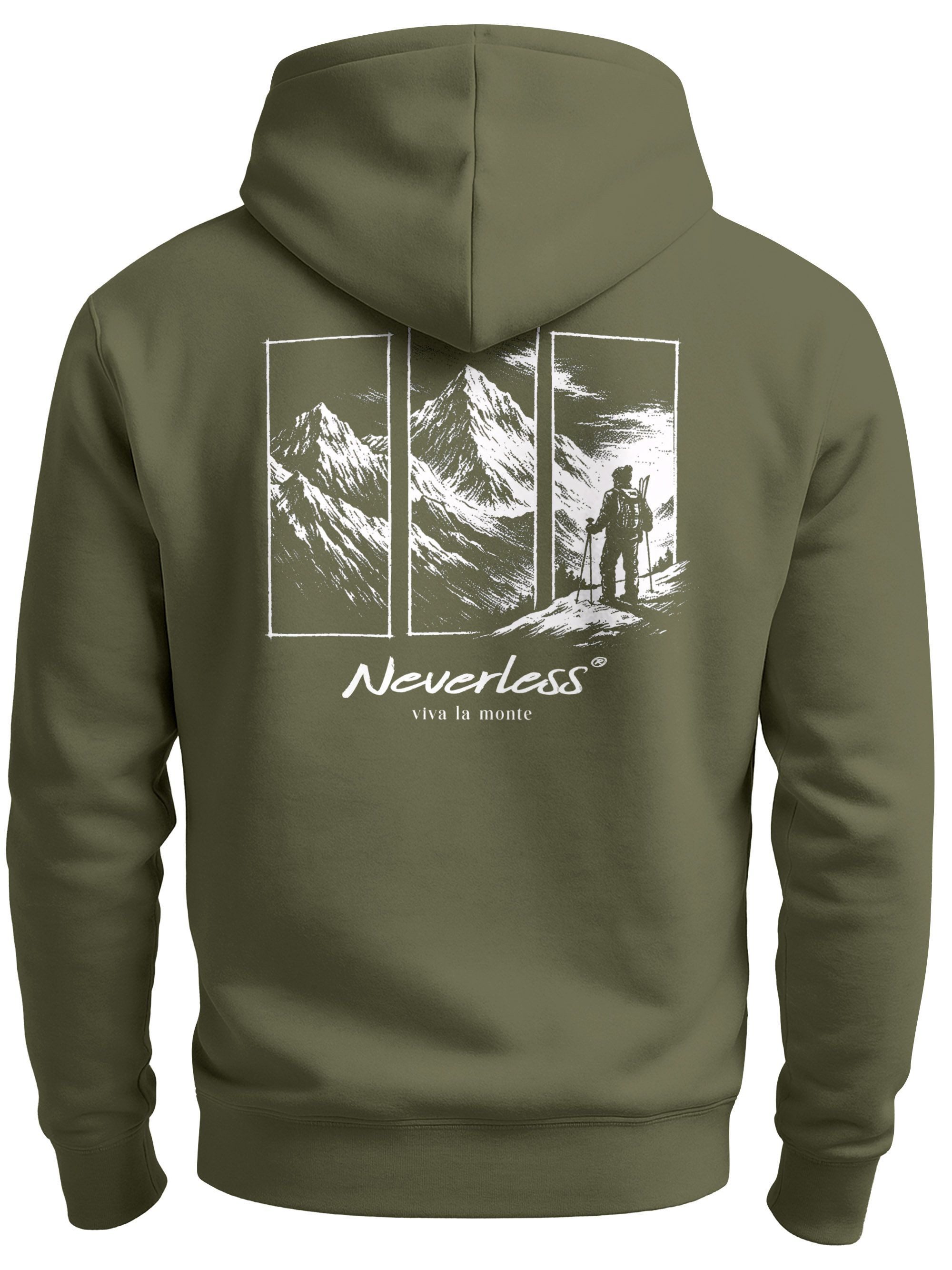 Hoodie Herren Hoodie Backprint Outdoor Wandern Motiv Kapuzen-Pullover Männer