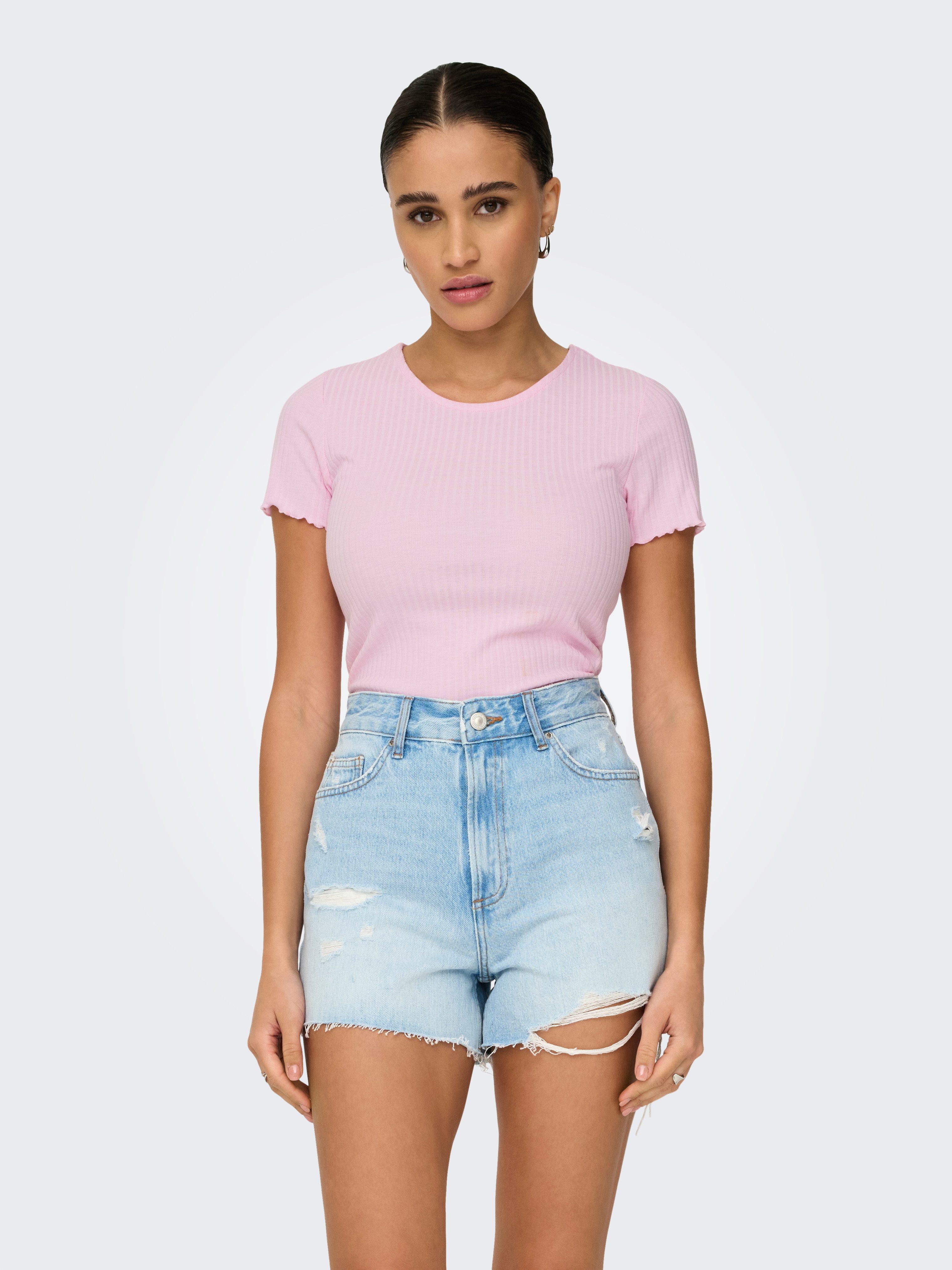 ONLY Rundhalsshirt ONLEMMA S/S SHORT TOP NOOS JRS Rundhals, modisch, regula günstig online kaufen