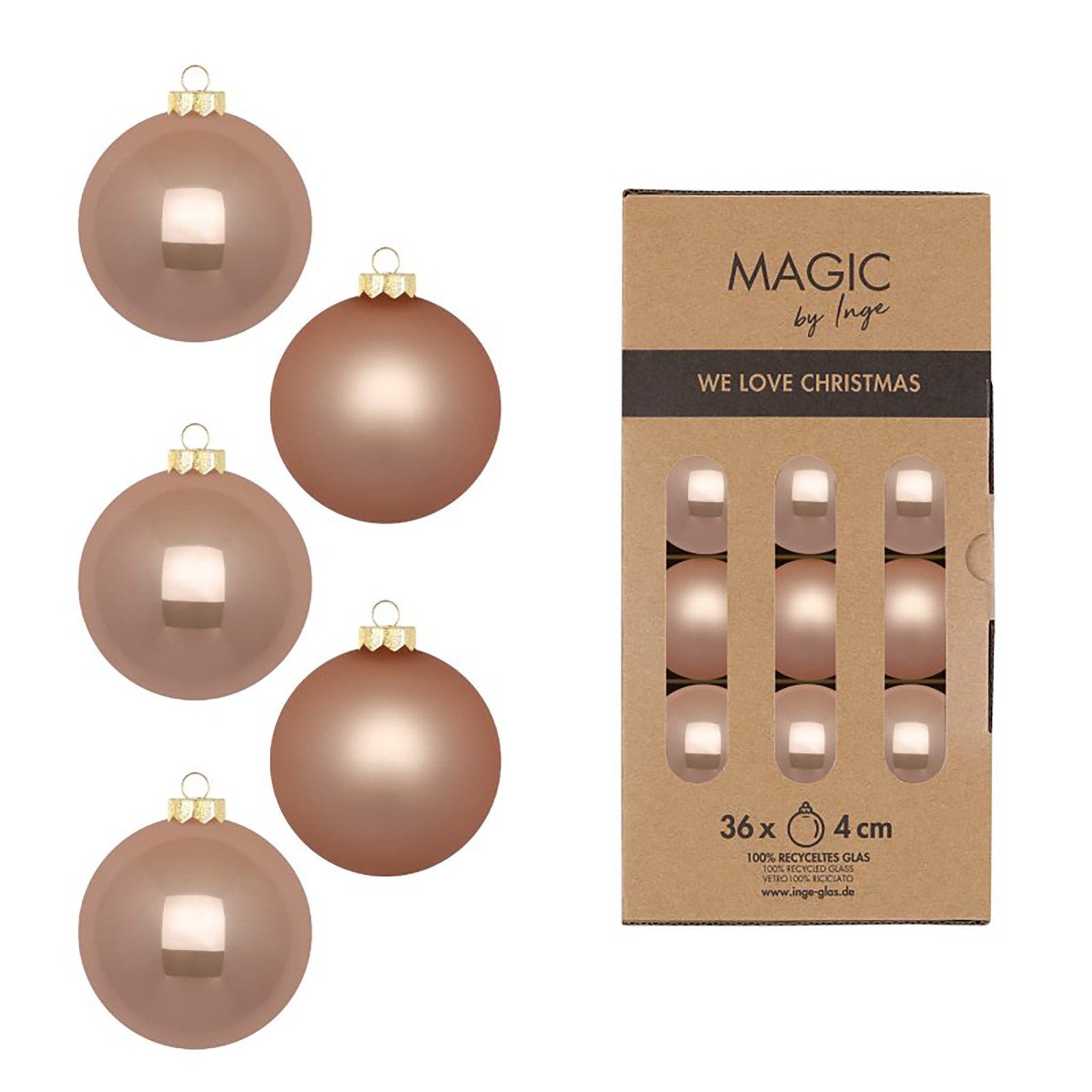 MAGIC by Inge Weihnachtsbaumkugel, Weihnachtskugeln Glas 4cm 36 Stück - Gol günstig online kaufen