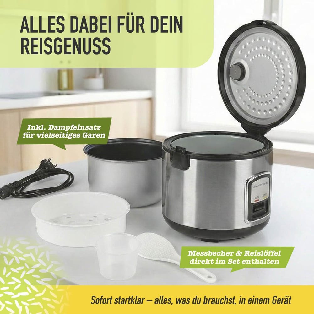 GOURMETmaxx Reiskocher mit Gartopf