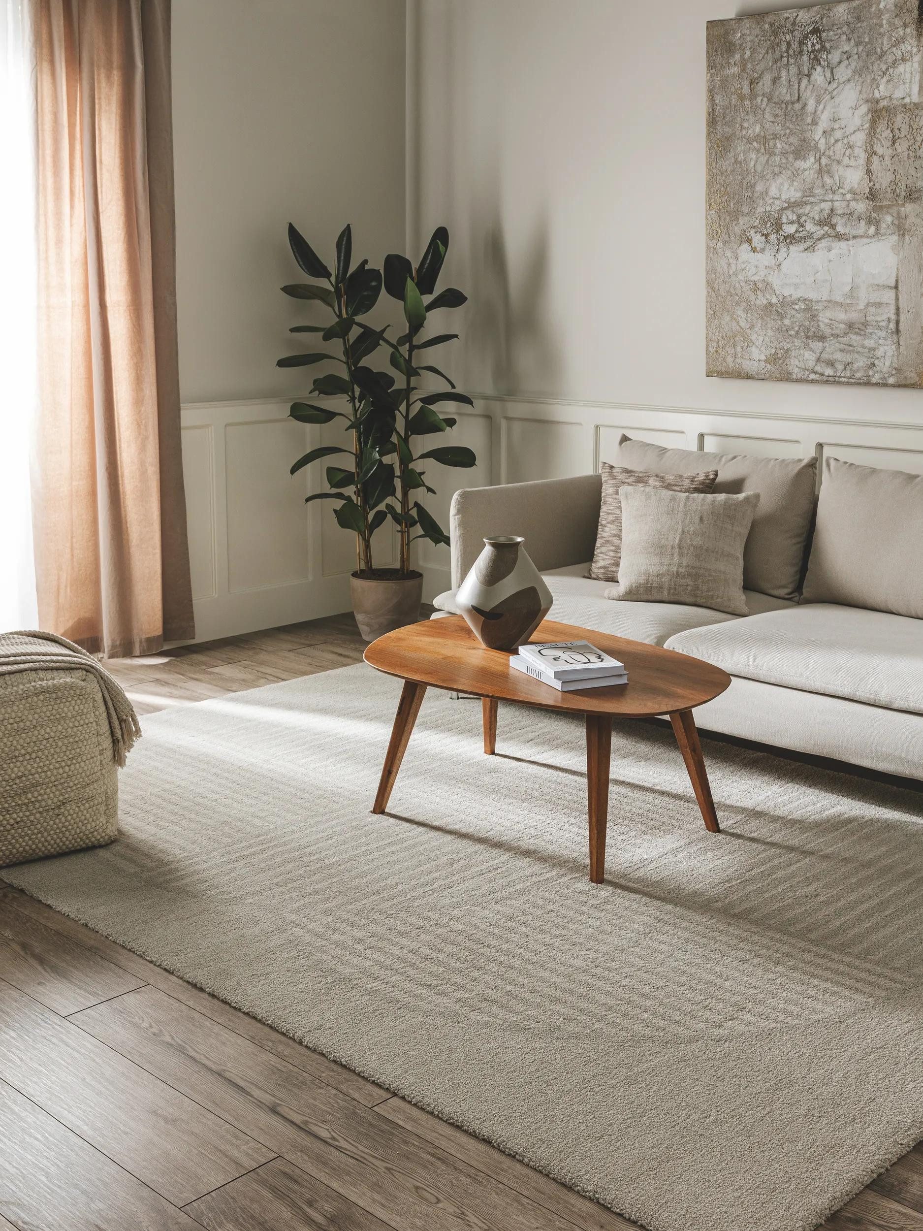 benuta Teppich Tacoma, rechteckig, Höhe: 21 mm, Teppich Wohnzimmer, Schlafzimmer, Esszimmer, Flur, Kunstfaser, Cozy