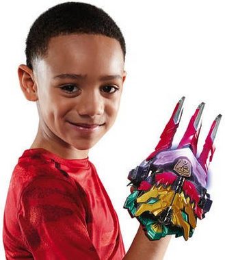Hasbro Blaster Power Rangers Dino Fury, Knight Morpher, mit Licht und Sound