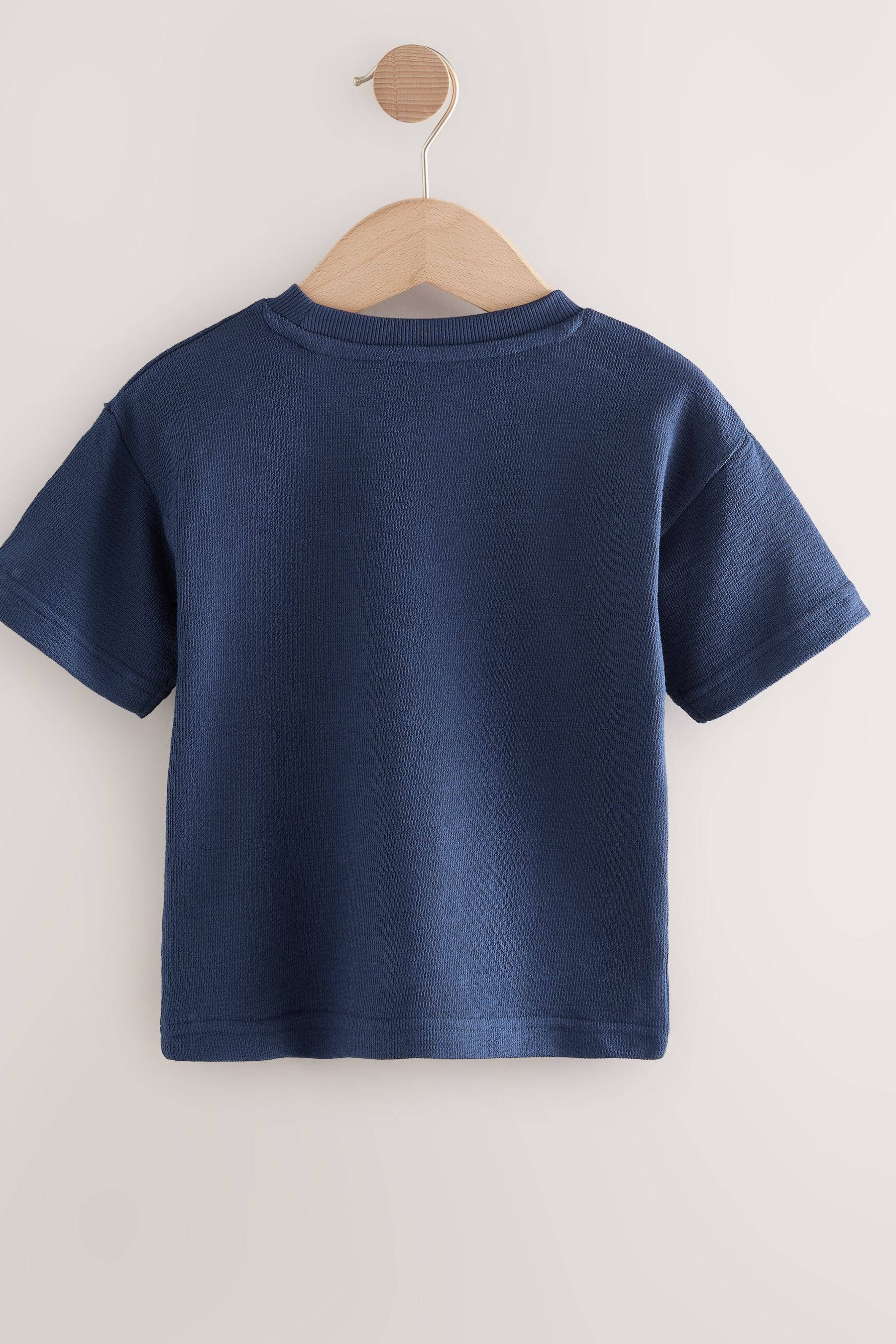 Next T-Shirt Strukturiertes Kurzarm-T-Shirt aus 100 % günstig online kaufen
