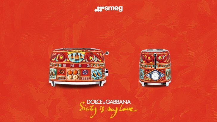 950 W & Schlitze, TSF01DGEU GABBANA Toaster kurze is 2 Love DOLCE my Sicily Smeg,