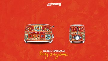 DOLCE & GABBANA Sicily is my Love Toaster TSF01DGEU Smeg, 2 kurze Schlitze, 950 W
