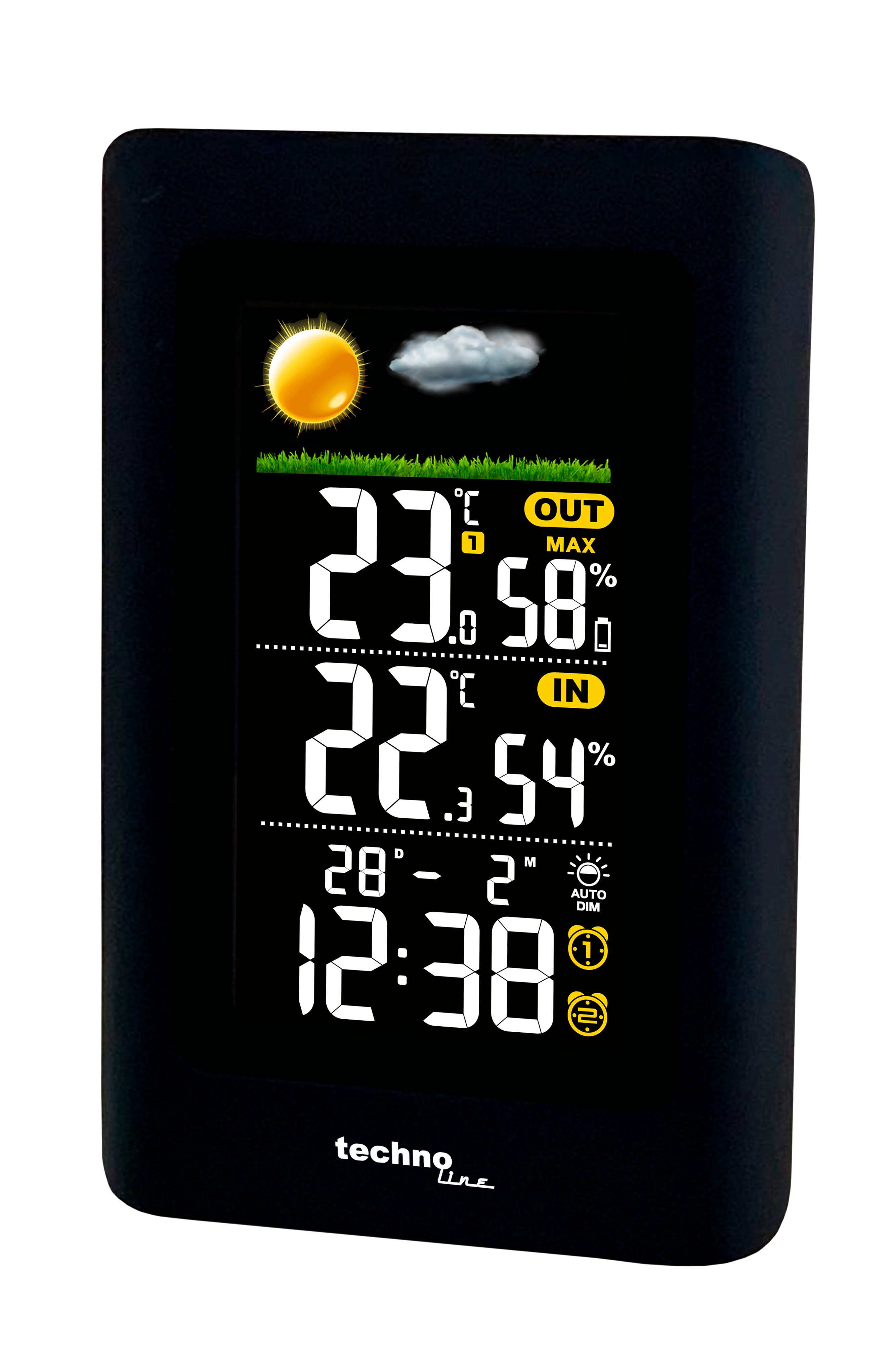 technoline WS 6447 Wetterstation (inklusive Außensender, farbige Wettervorhersage)
