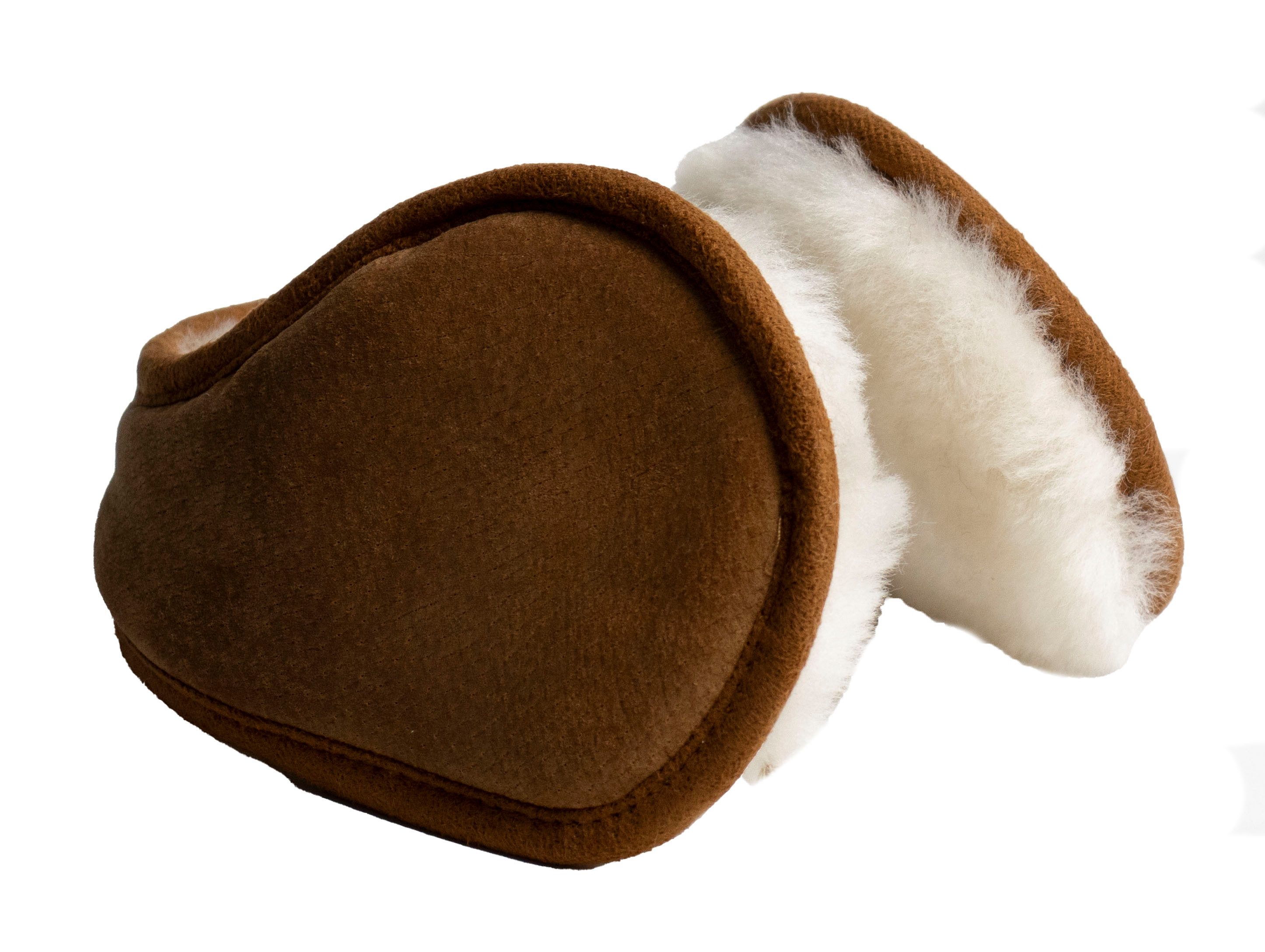 Reissner Lammfelle Ohrenwärmer Nackenbügel Ohrenschützer ELIA Merino Lammfell Veloursleder gefüttert mit weichem Lammfell