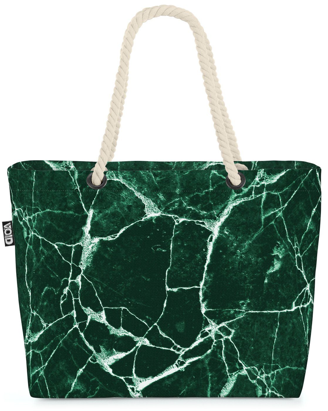 Grüner Druck Strandtasche Marmor Boden Marmor VOID Textur Fliesen Bag (1-tlg), Stein Beach Dekoration