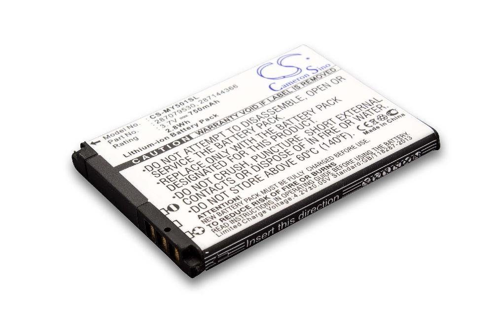 vhbw kompatibel mit Sagem 226 Smartphone-Akku Li-Ion 750 mAh (3,7 V)
