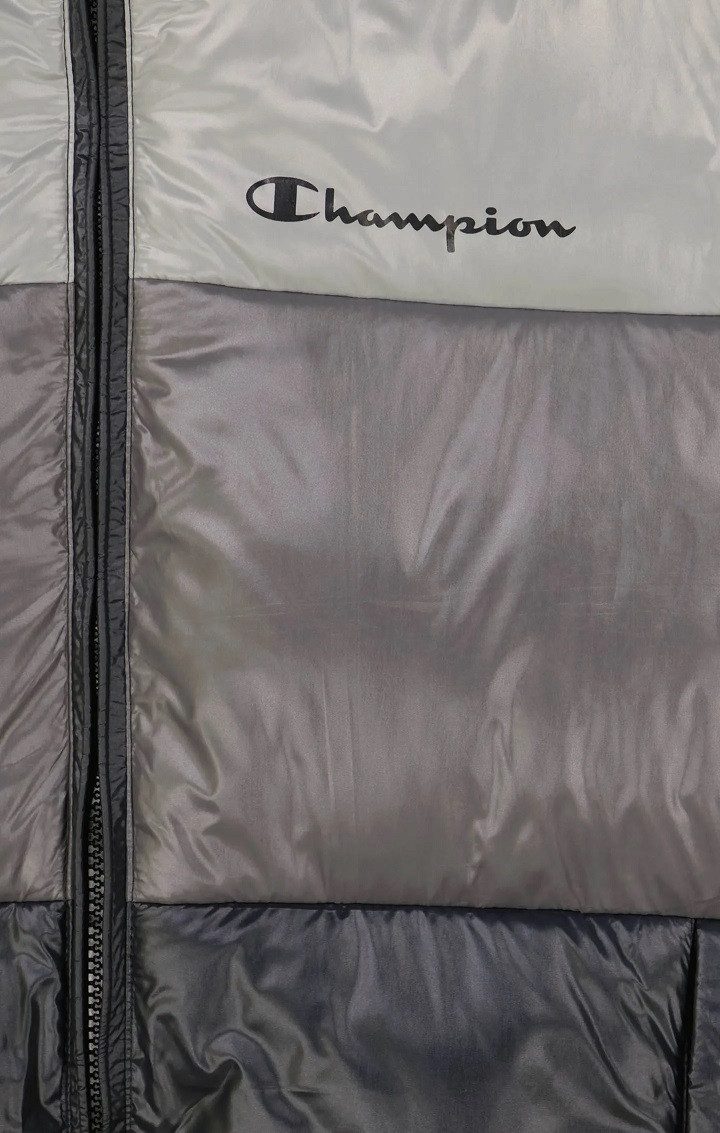 Champion Funktionsjacke Steppjacke - wattierte Kapuzenjacke mit Farbverlaufsbahnen - schwarz