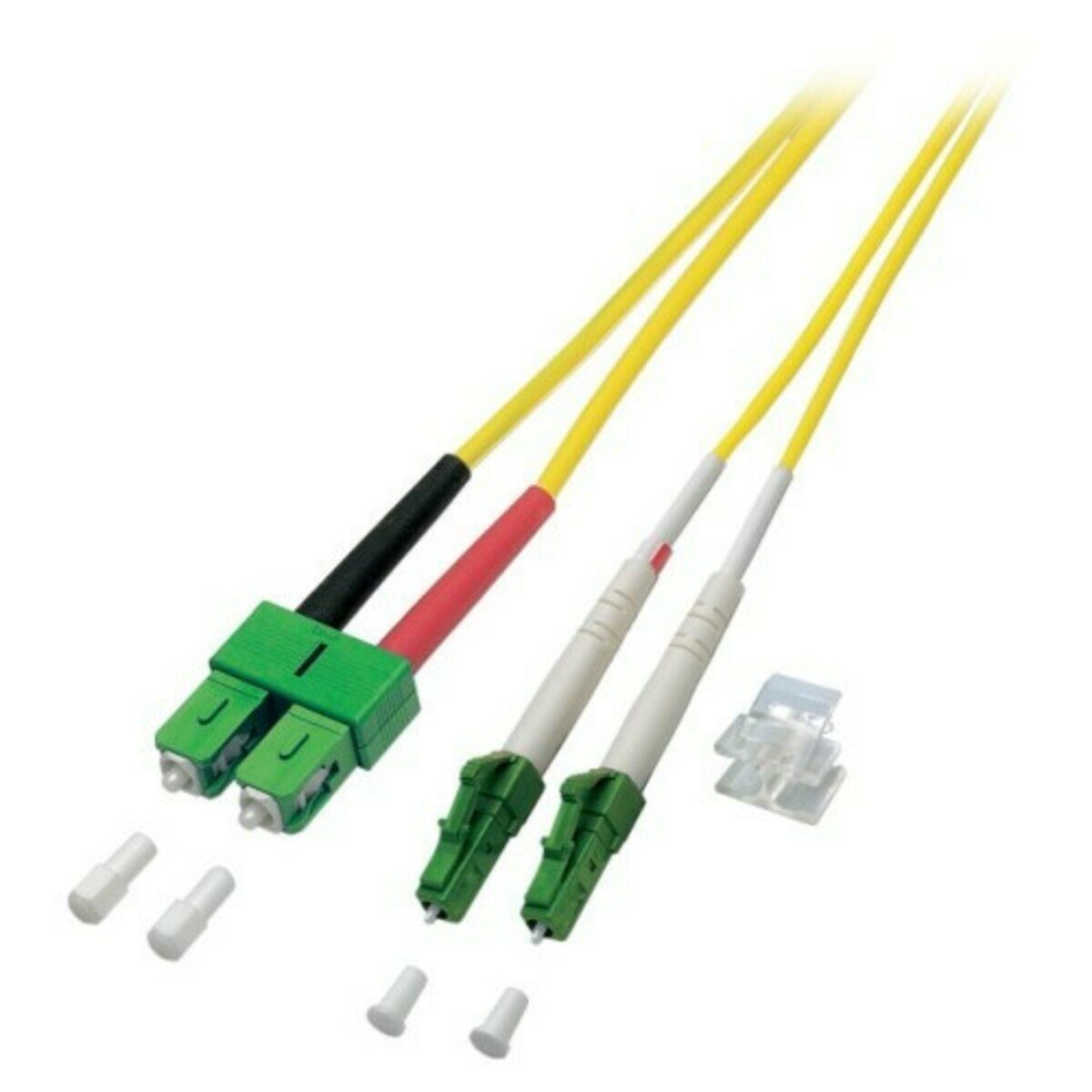 OS2 duplex Glasfaserkabel LC/APC-SC/APC 0,50m Glasfaserkabel
