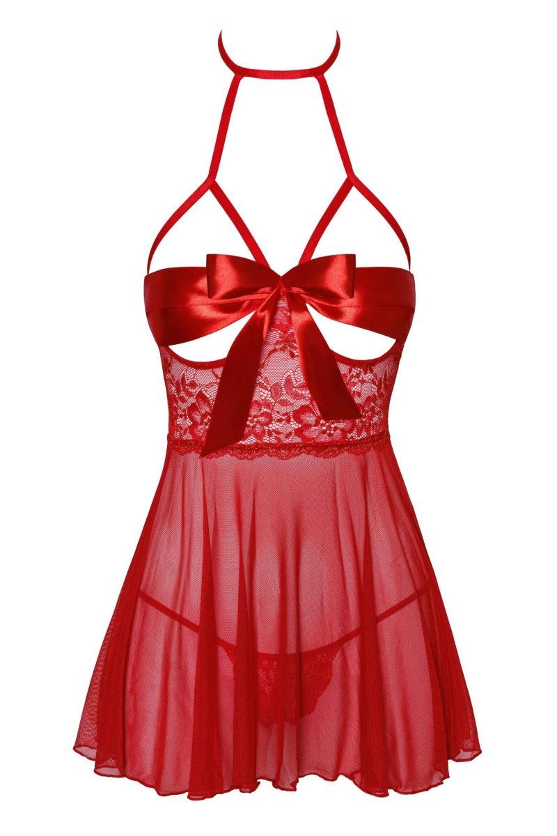 Kissable Negligé Negligee in rot - L/XL