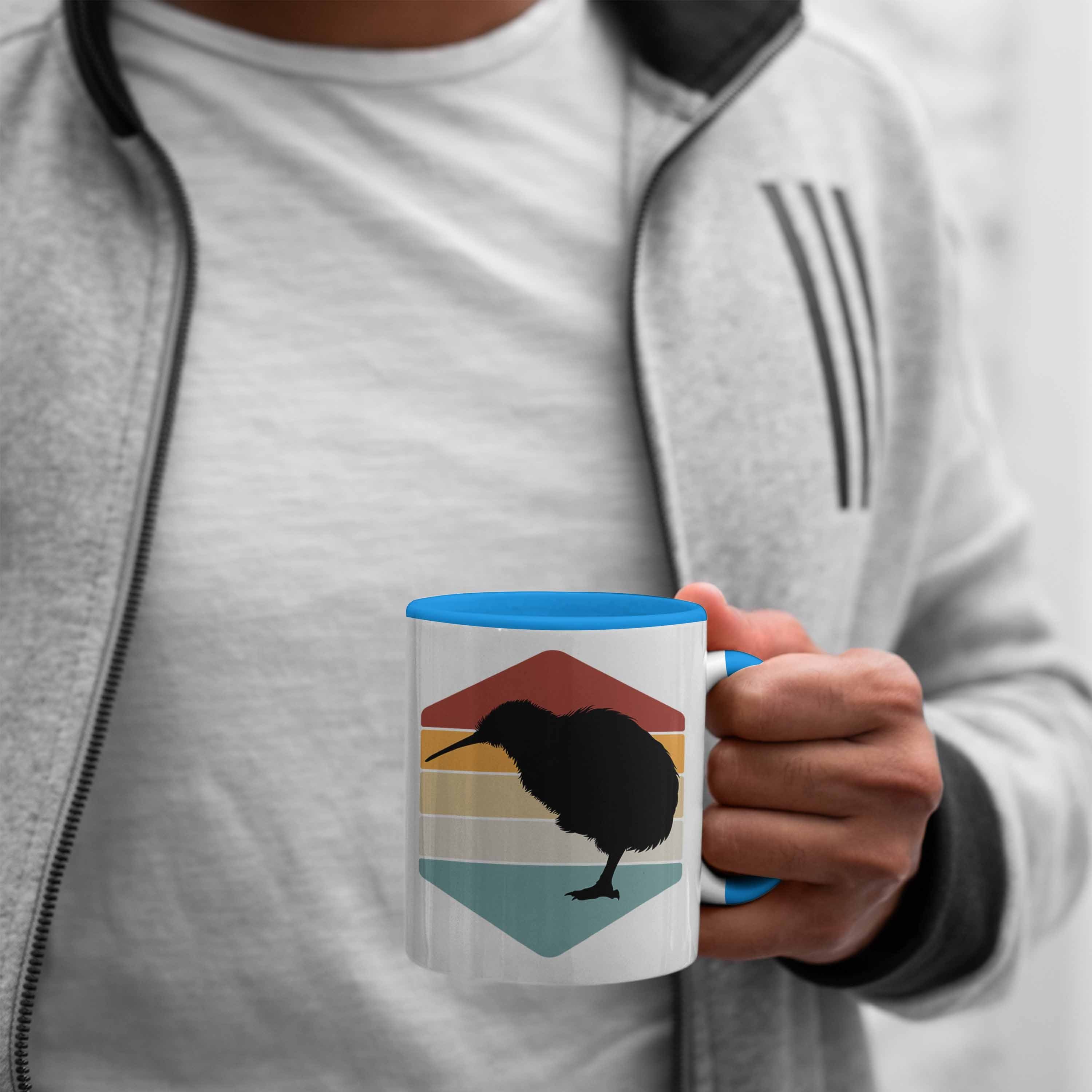 Tasse Geschenkid Tier Trendation Blau Tasse Neuseeland Geschenk Kiwi Newzeeland Auslandsjahr