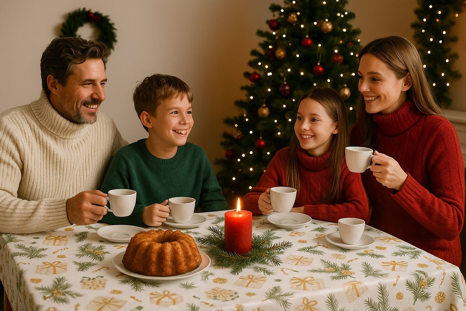 texpot Tischdecke Wachstuch Weihnachten Winter abwischbar Wachstuchtischdecke (1-tlg) – Bild 2 von 3