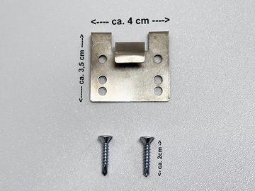 Phönix Germany Montagezubehör Backofen Halteklammern (Montageset Halterung Klemmfeder, 4 St), 4x Halteklammern für Einbaukochfeld