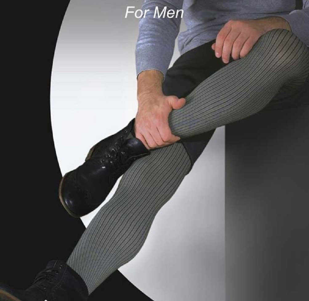 Männer Pack) Adrian 1 matt Feinstrumpfhose Grau (Packung Blickdicht, Hosiery STRIPES 40 DEN 1-er St. für