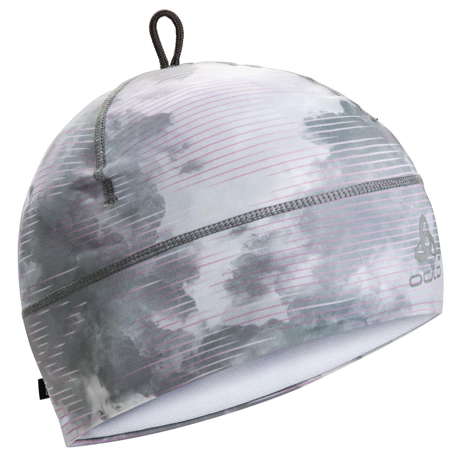 Odlo Beanie POLYKNIT Warm Eco Print Beanie grey festival fuchsia Diese Mütze schützt deinen Kopf vor kühlen Temperaturen.