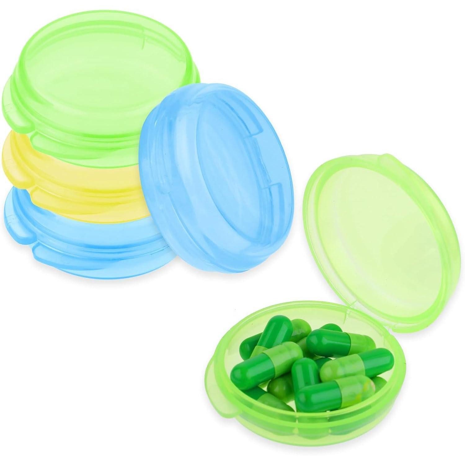 Pillendose Mini Pillendose 5er Pack - Kleine Pillenbox Tragbarer Vitamin Halter