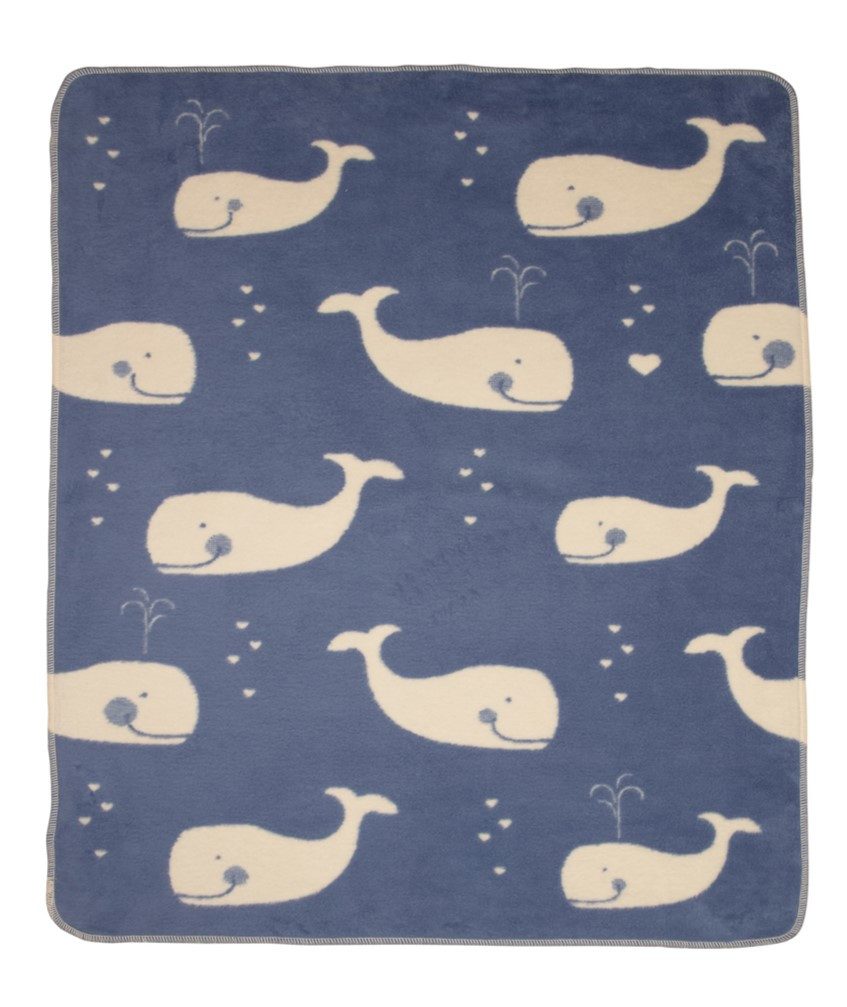 Babydecke Maja 'Wal allover' 75 x 100 cm, DAVID FUSSENEGGER