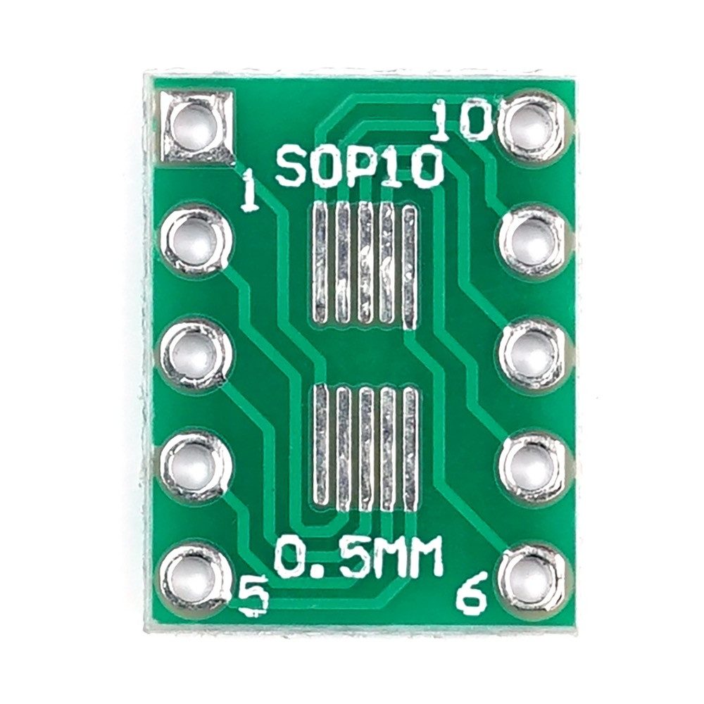SMD Breakout Adapter für SOT23 / SSOP10 / MSOP10, 10 Pin, 0,50mm / Mini-PC Barebone