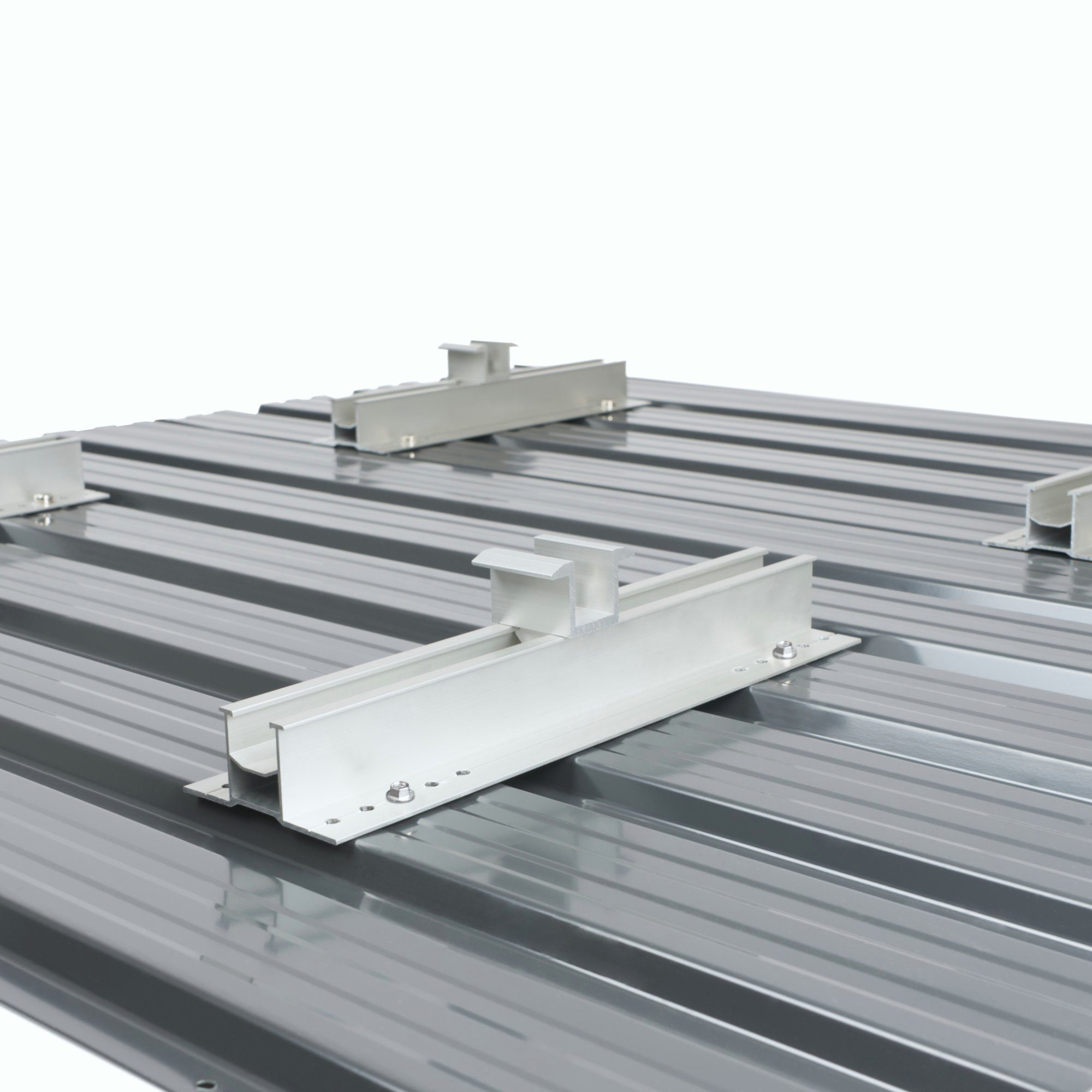 Zelsius Solarmodul-Halterung Zelsius Solarpanel Halterung, Schiene mit Mittelklemmen, Verbindung, (Set)