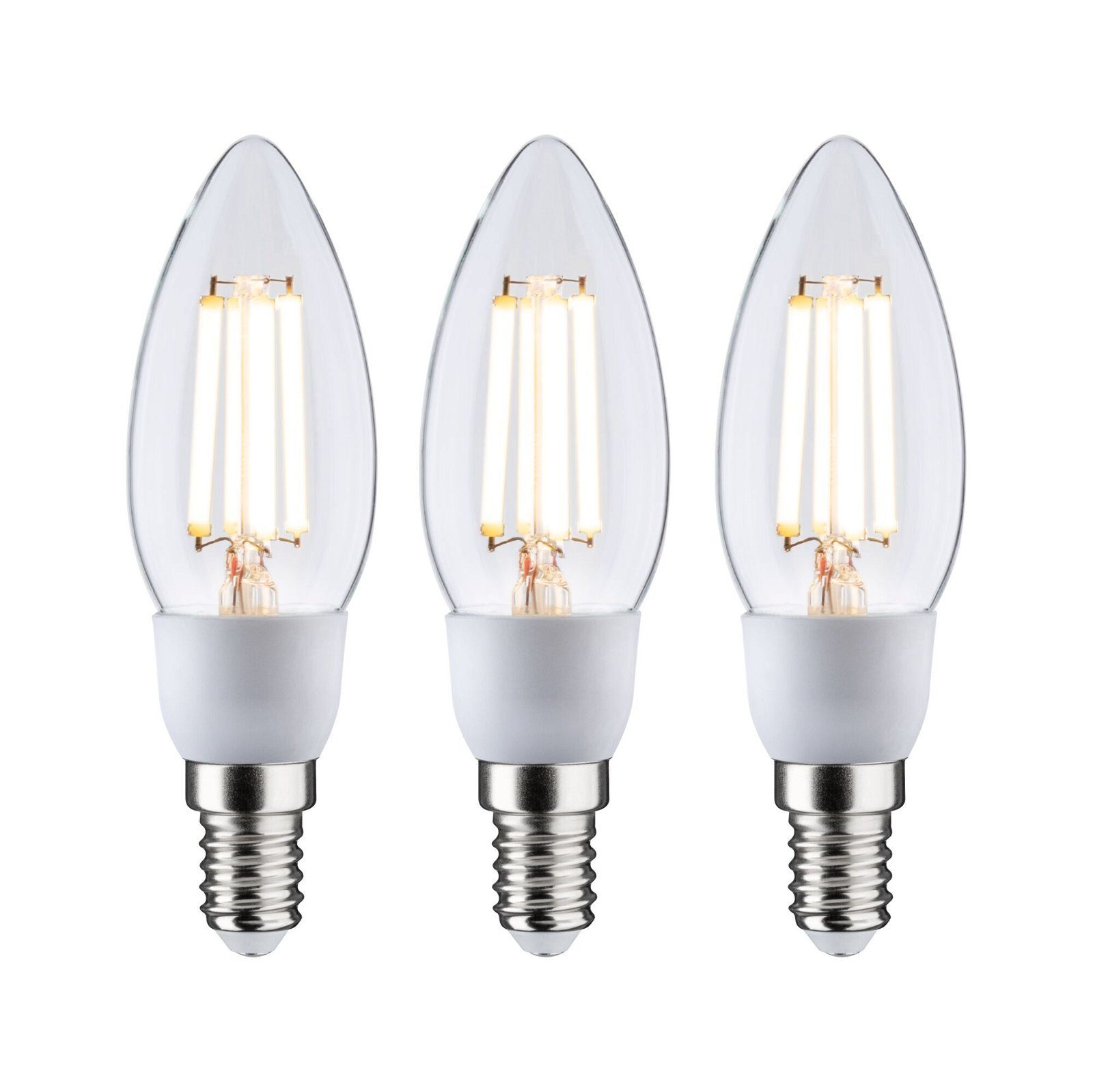 LED-Leuchtmittel Eco-Line 3er Pack Kerze 525lm 2,5W 3000K klar 230V