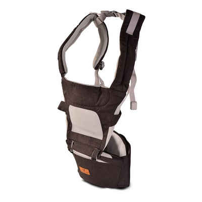 Cangaroo Babytrage Babytrage I Carry 5 in 1, Bauch- Rückentrage abnehmbarer Sitz, Gürtel