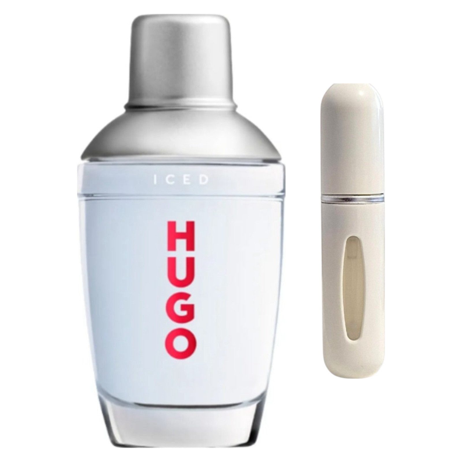 BOSS Duft-Set Hugo Iced EDT + Parfümzerstäuber (leer)