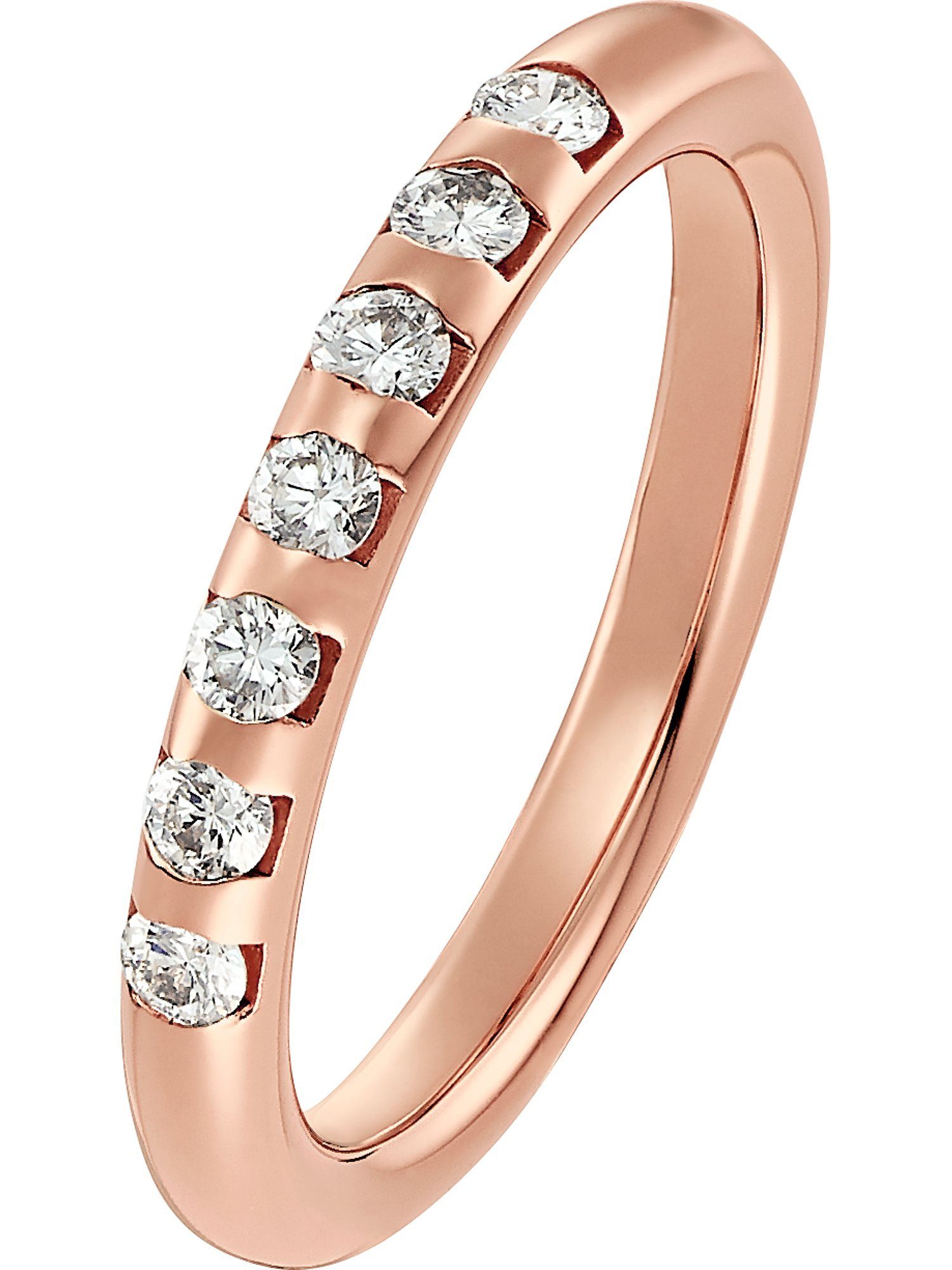 CHRIST Diamantring »CHRIST Damen-Damenring 585er Roségold 7 Diamant« online  kaufen | OTTO