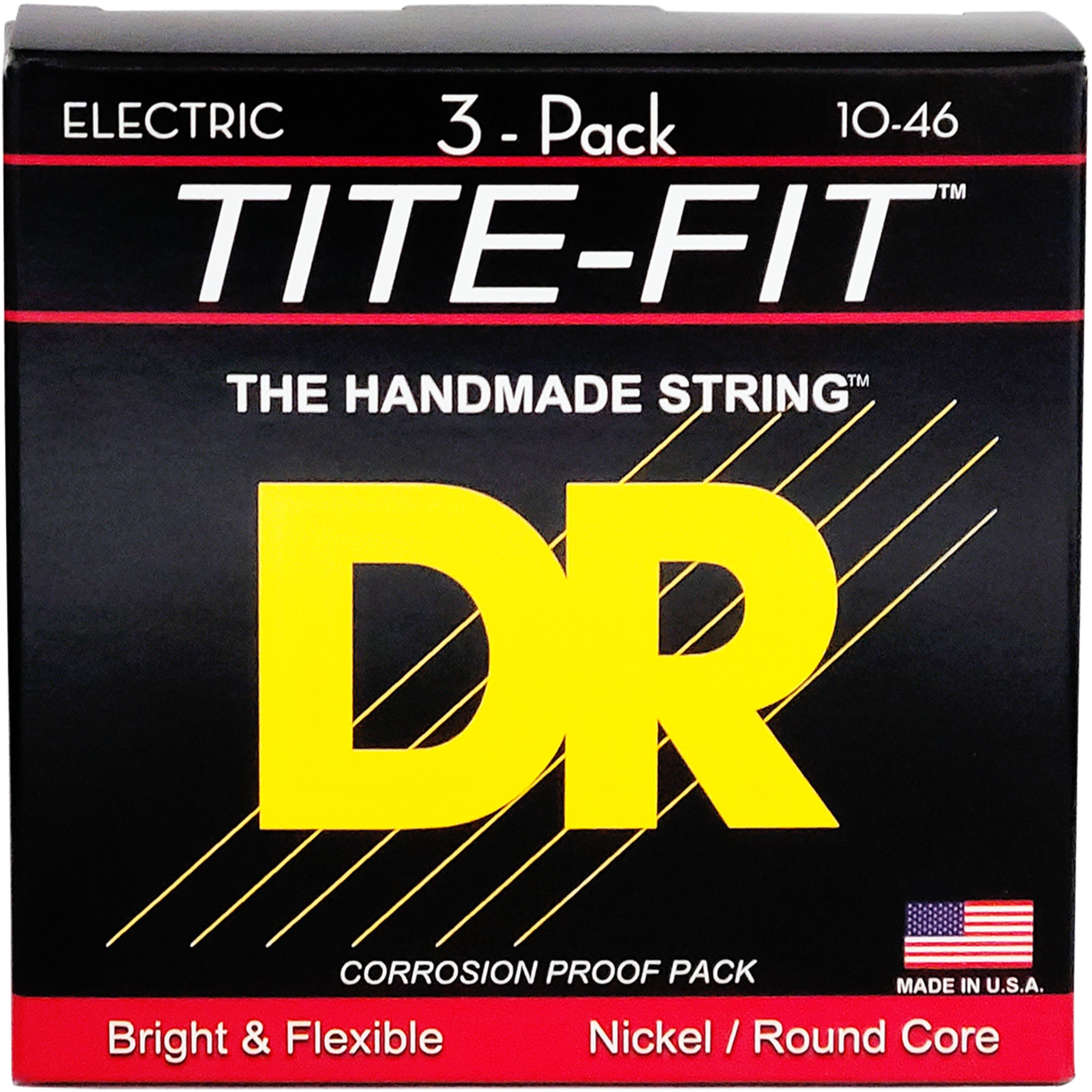 DR Saiten, MT-10-3PK 10-46 Tite Fit 3 Pack - E-Gitarrensaiten