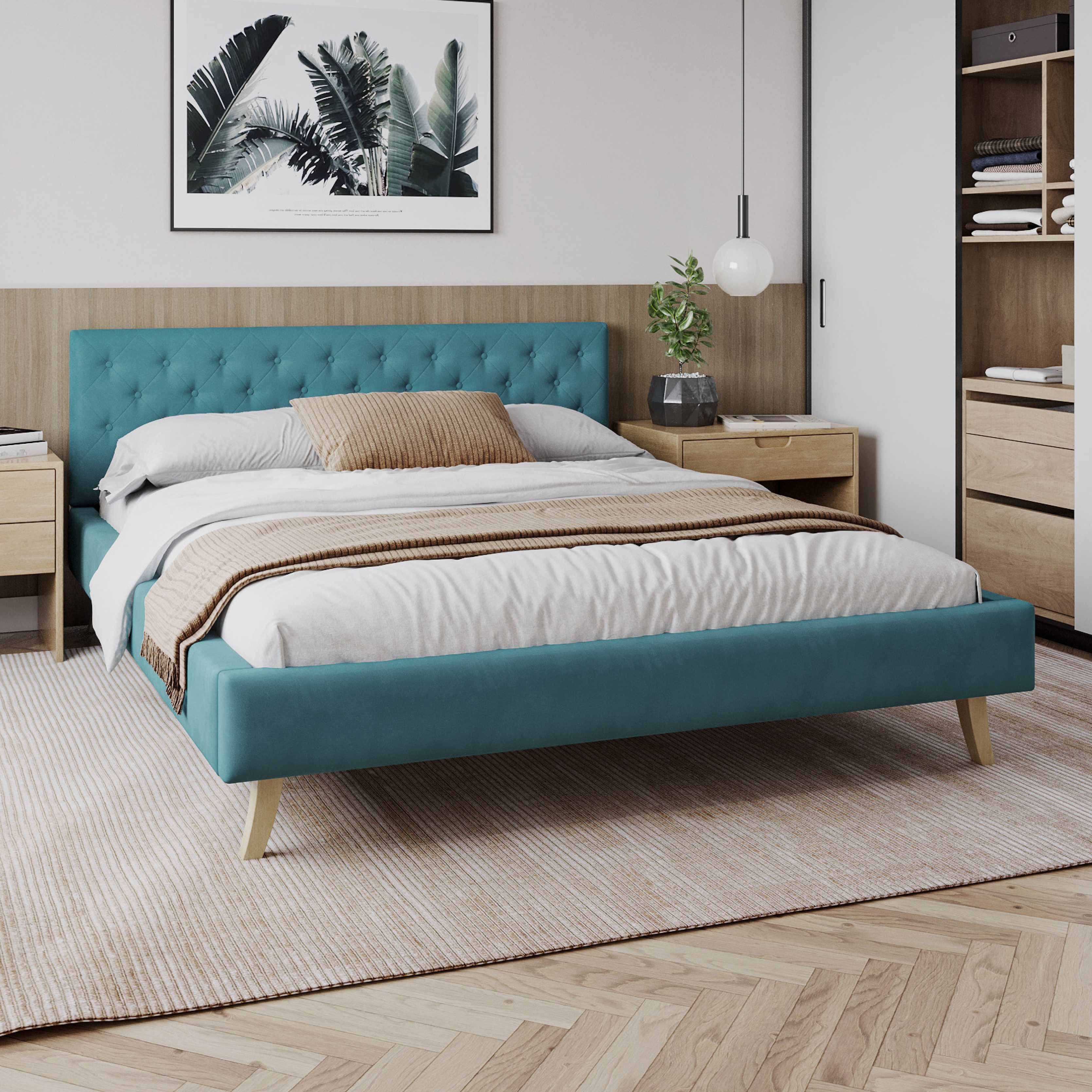 FDM Polsterbett ZUZA modern mit Bettkasten günstig online kaufen